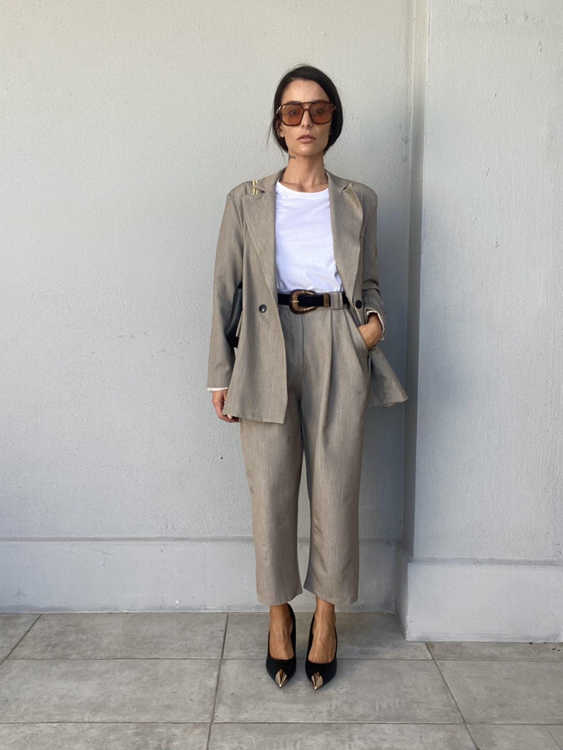 Pantaloni Completo Pinces - Verde Militare