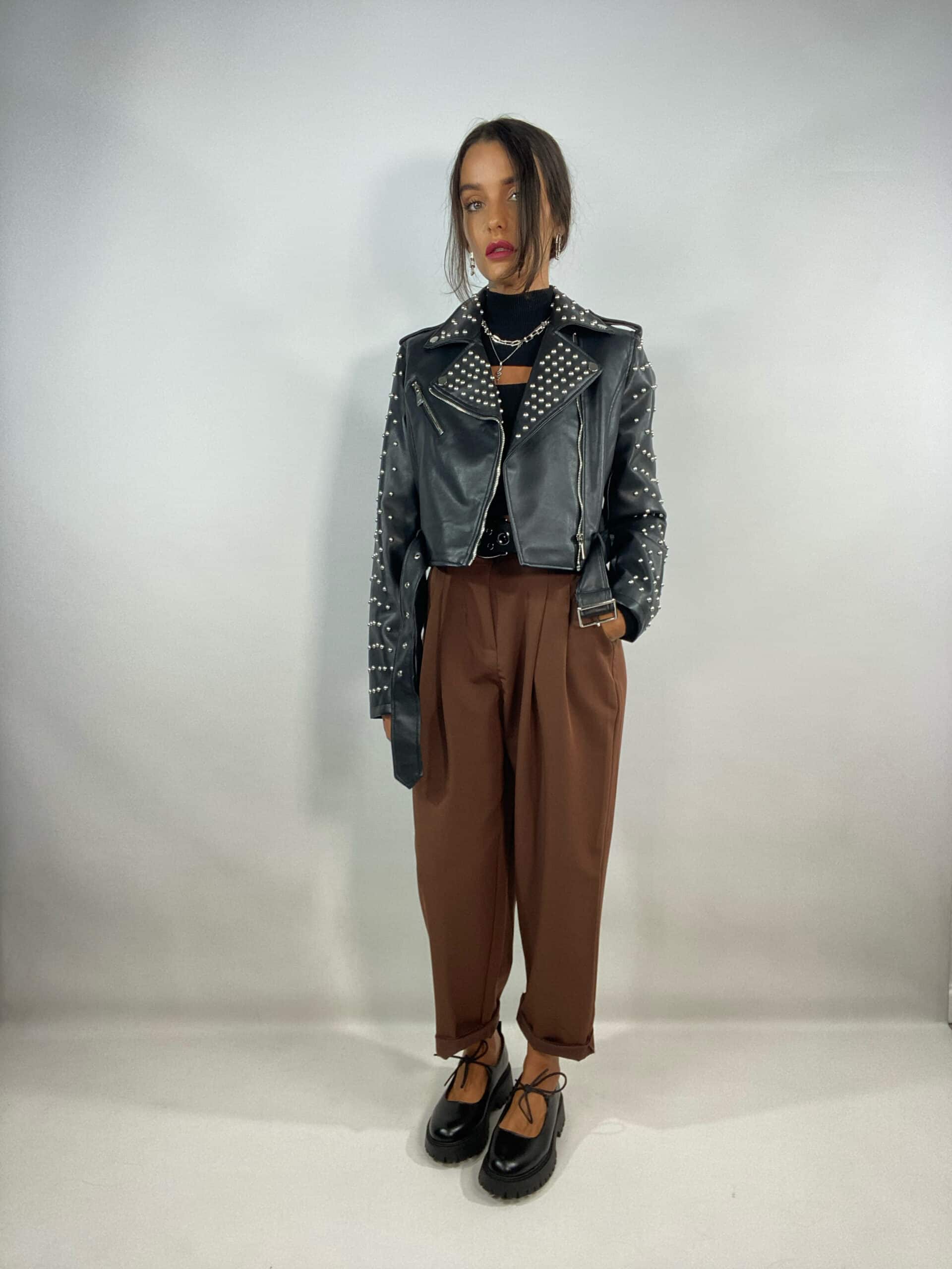 Pantaloni Doppia Pinces - Marrone Chiaro