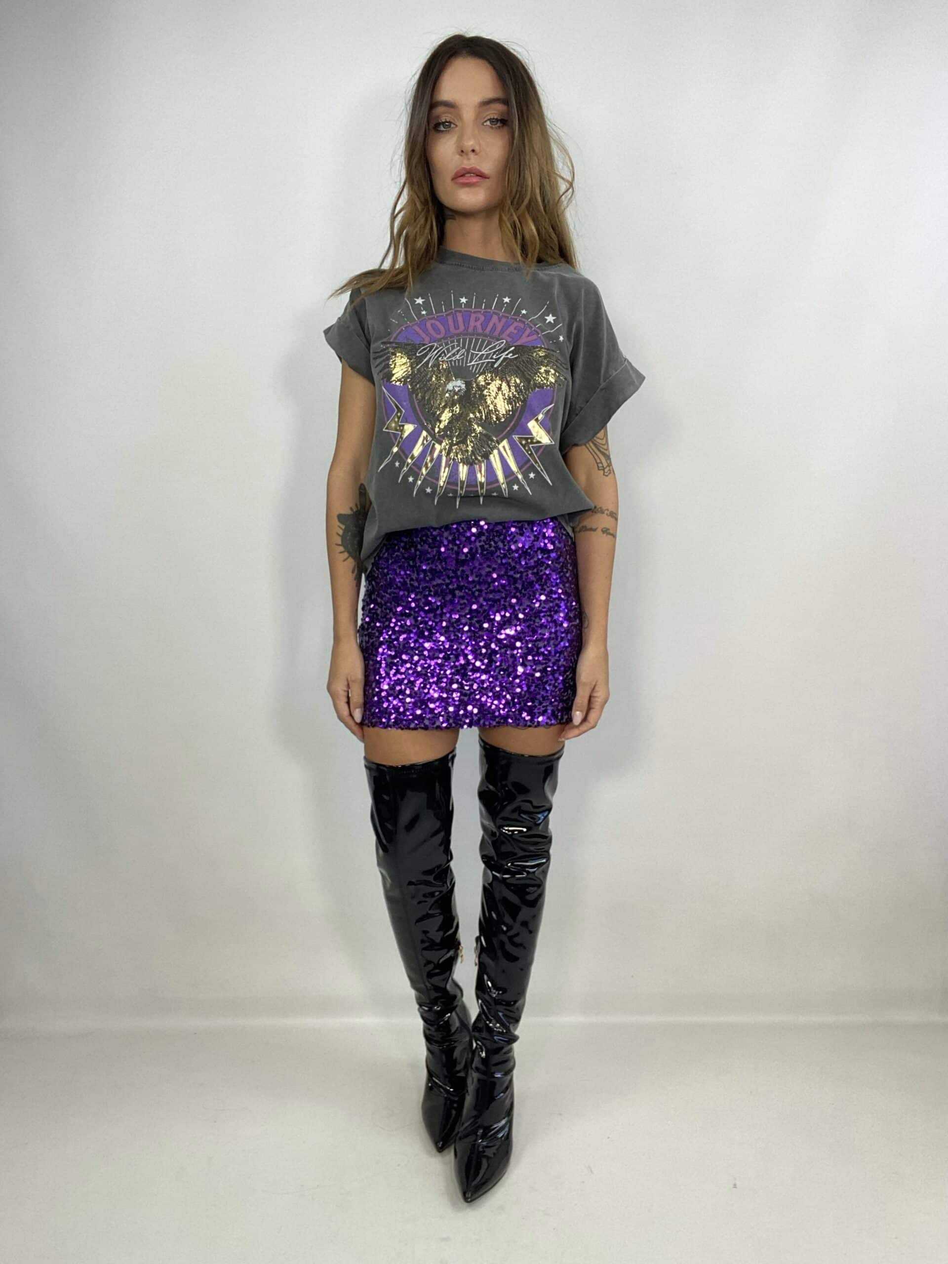 T-shirt Acid Wash - Aquila Viola