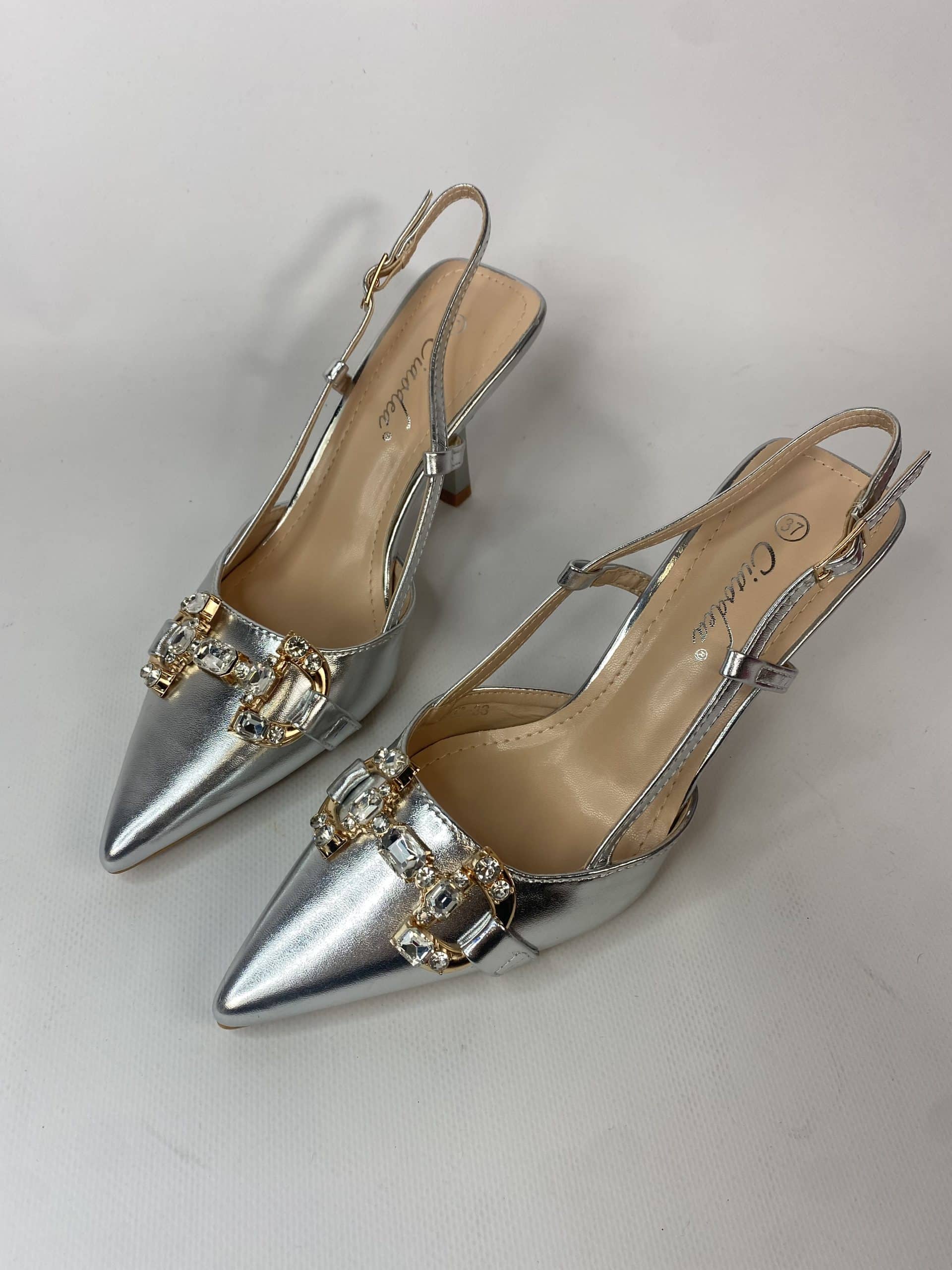 Slingback Morsetto Gioiello - Argento