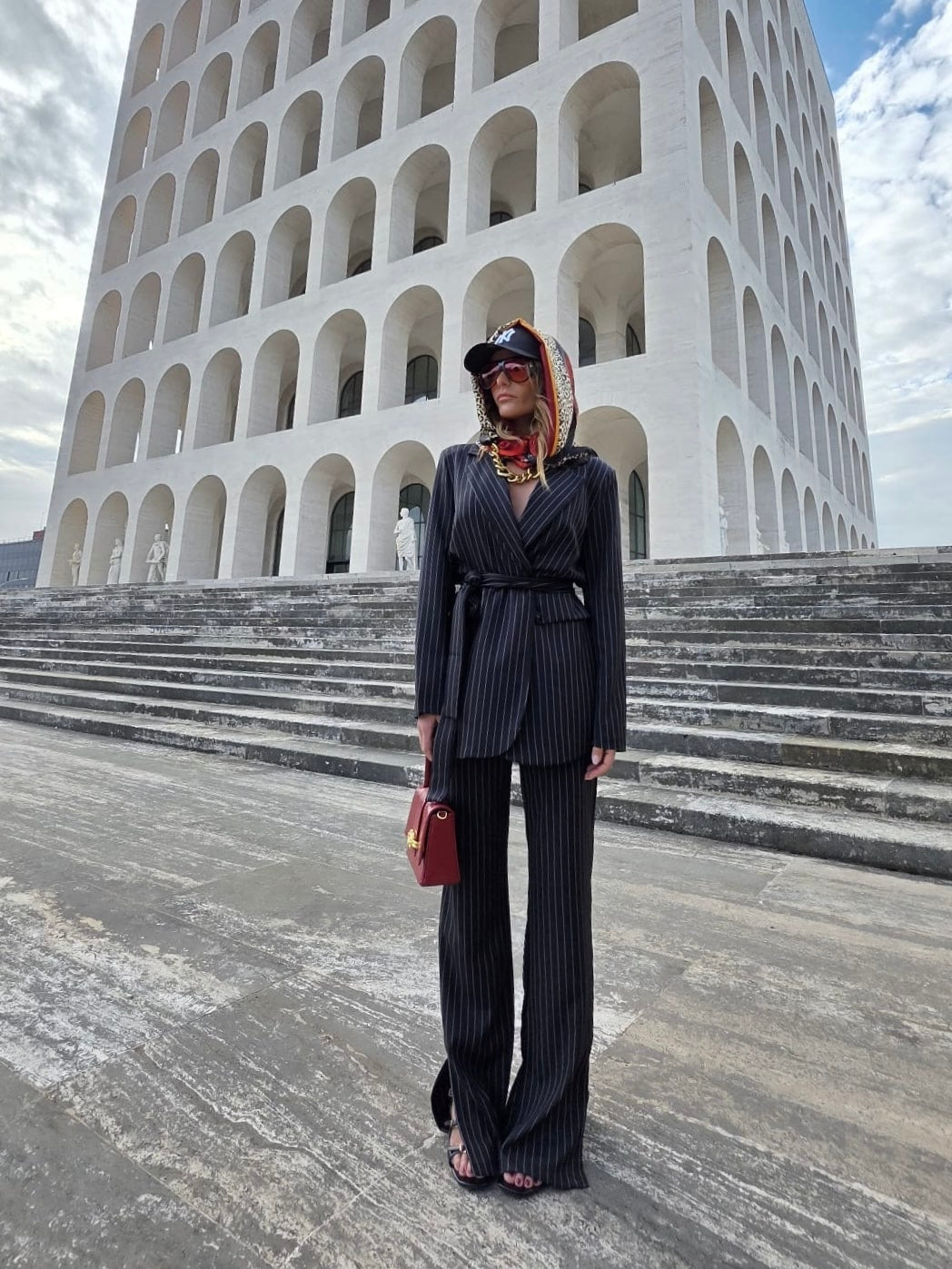 Completo Over Kimono - Gessato Nero