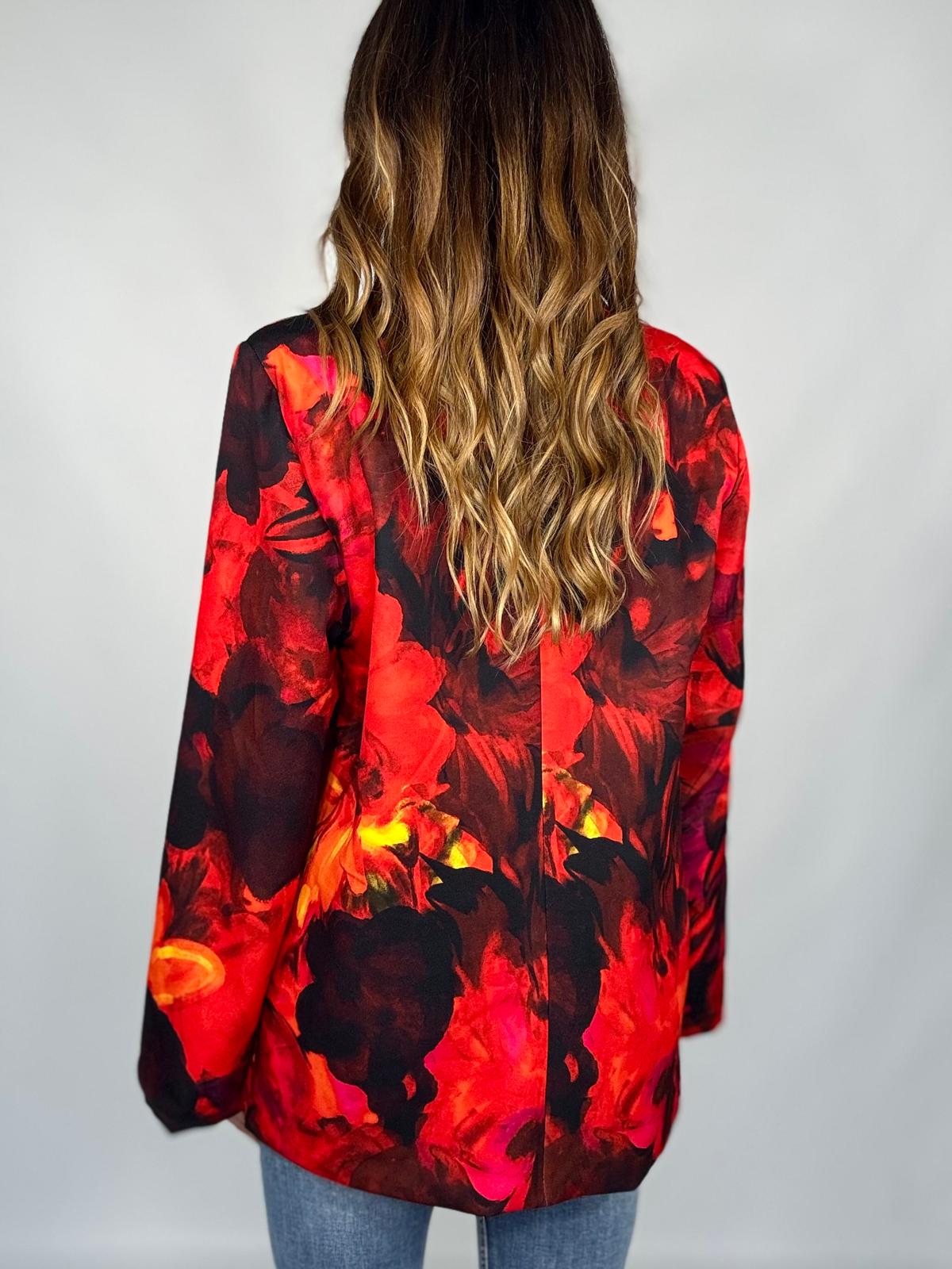 Blazer Kimono Shadow - Rosso