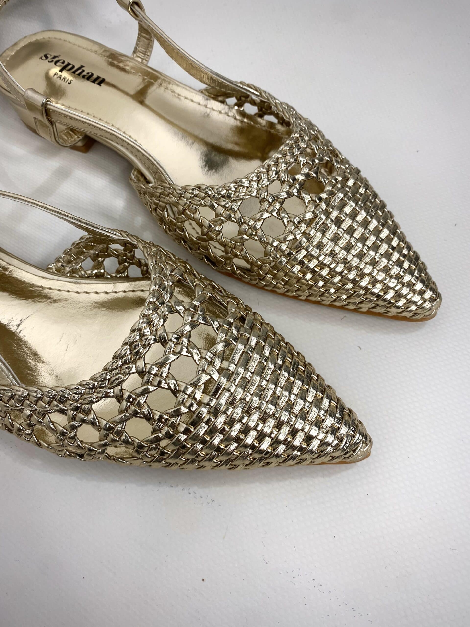 New Slingback Flat Rafia - Oro