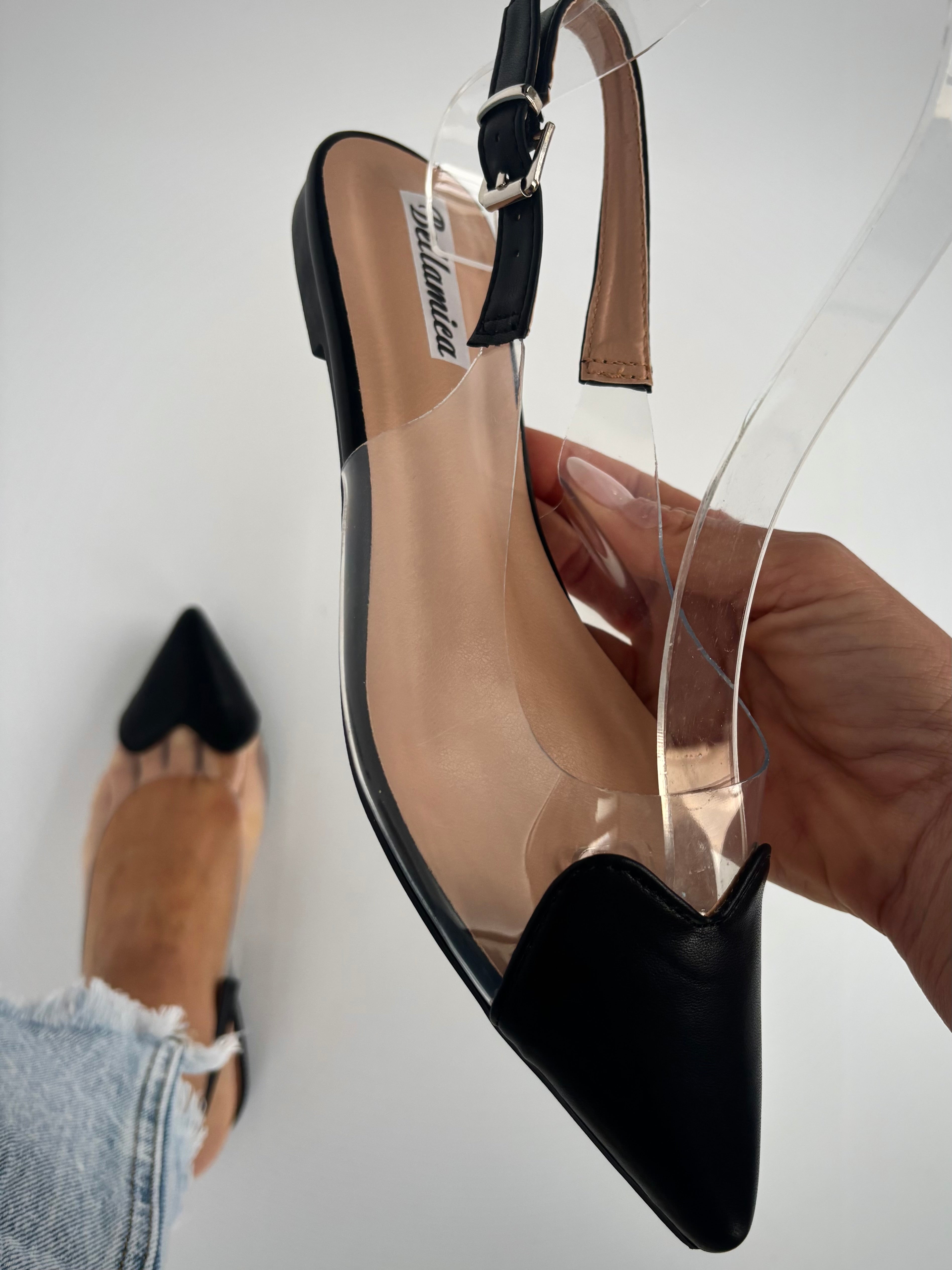Ballerina Pvc Cuore - Nero Opaco