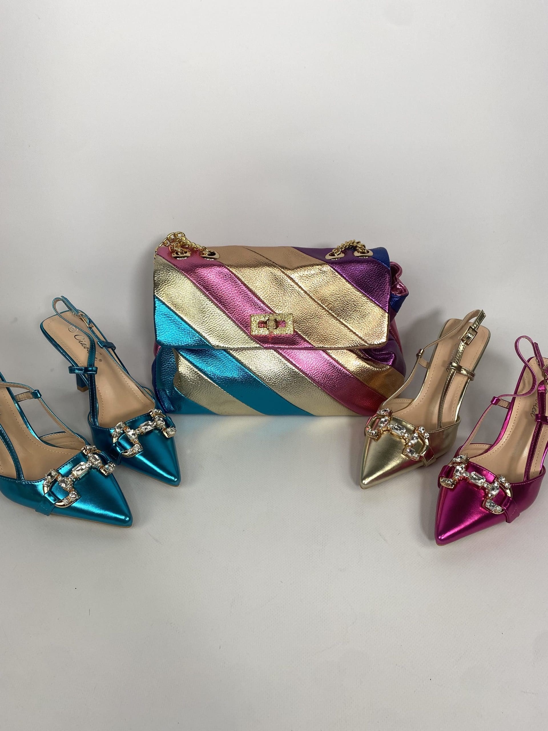 Slingback Morsetto Gioiello - Azzurro