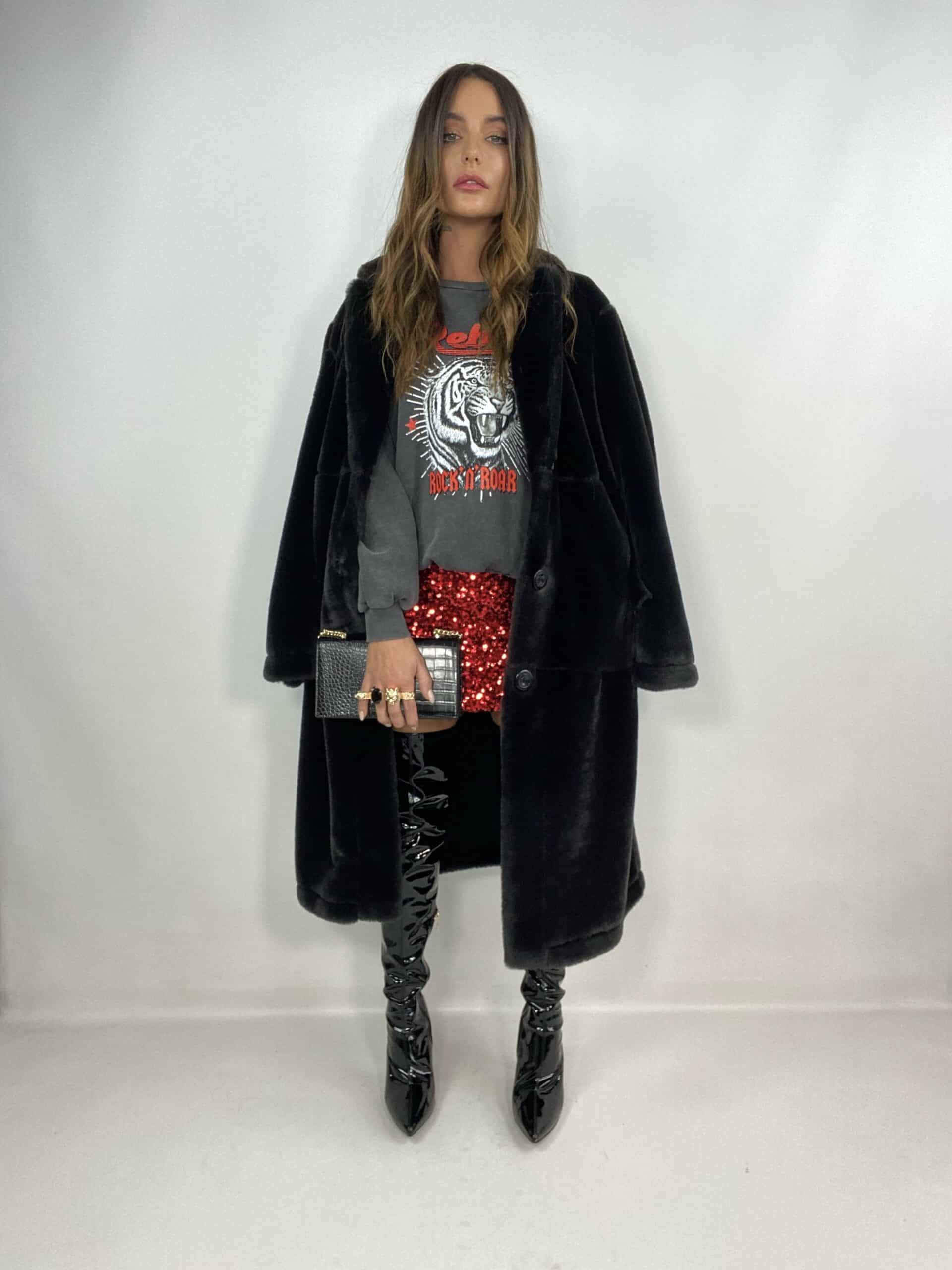 Mini Gonna Paillettes - Viola