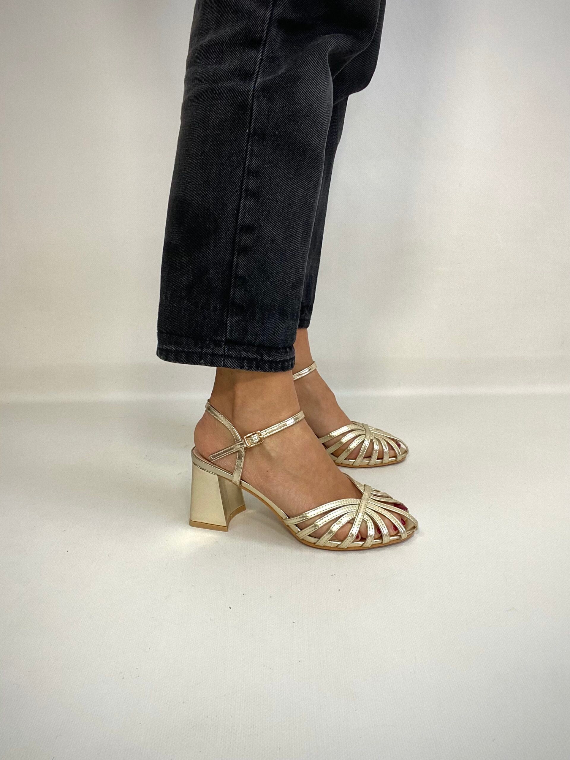 Sandali Tango Medium Comfort Heels - Oro