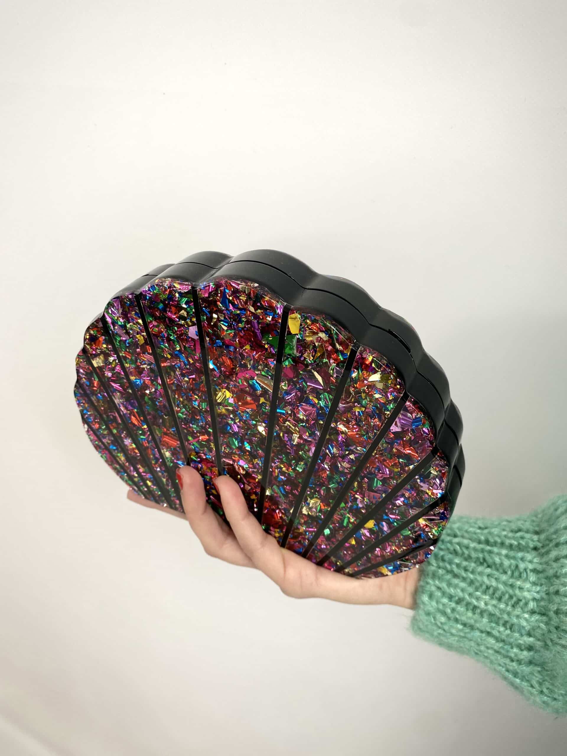 Clutch Conchiglia - Multicolor / Nero