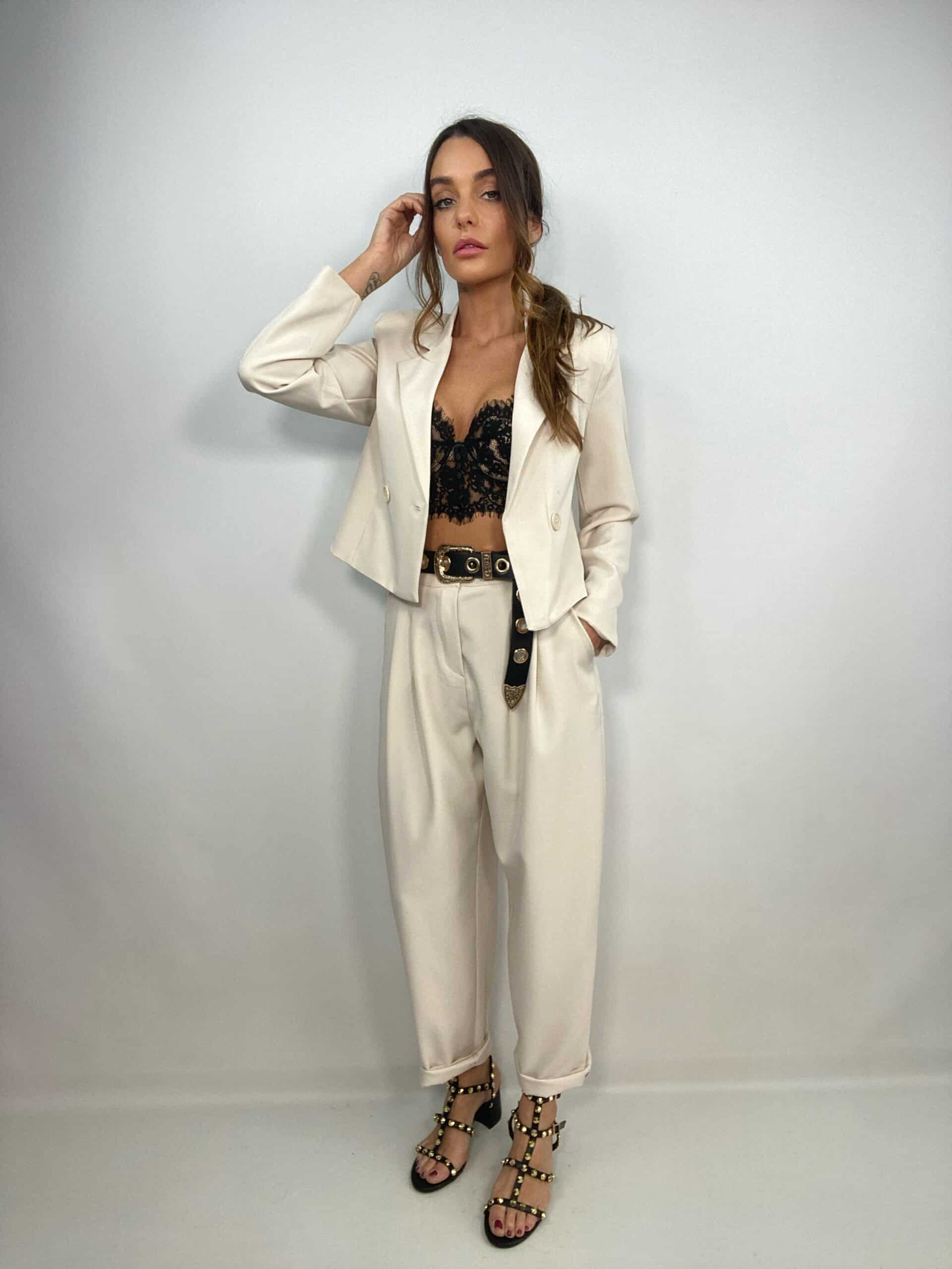Blazer Crop Completo - Burro