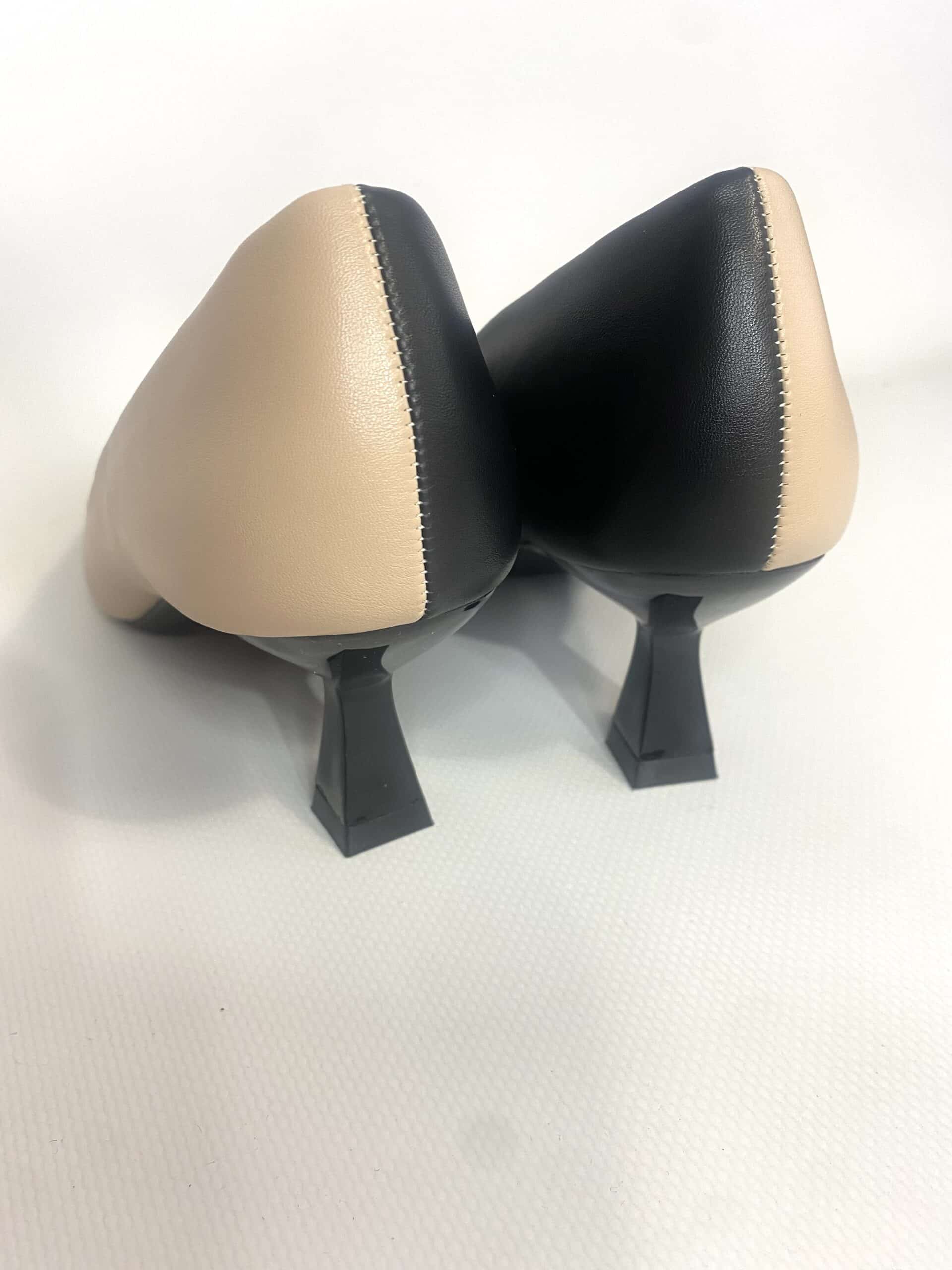 Decollete Meryl Low Heels - Bicolor Nude / Nero