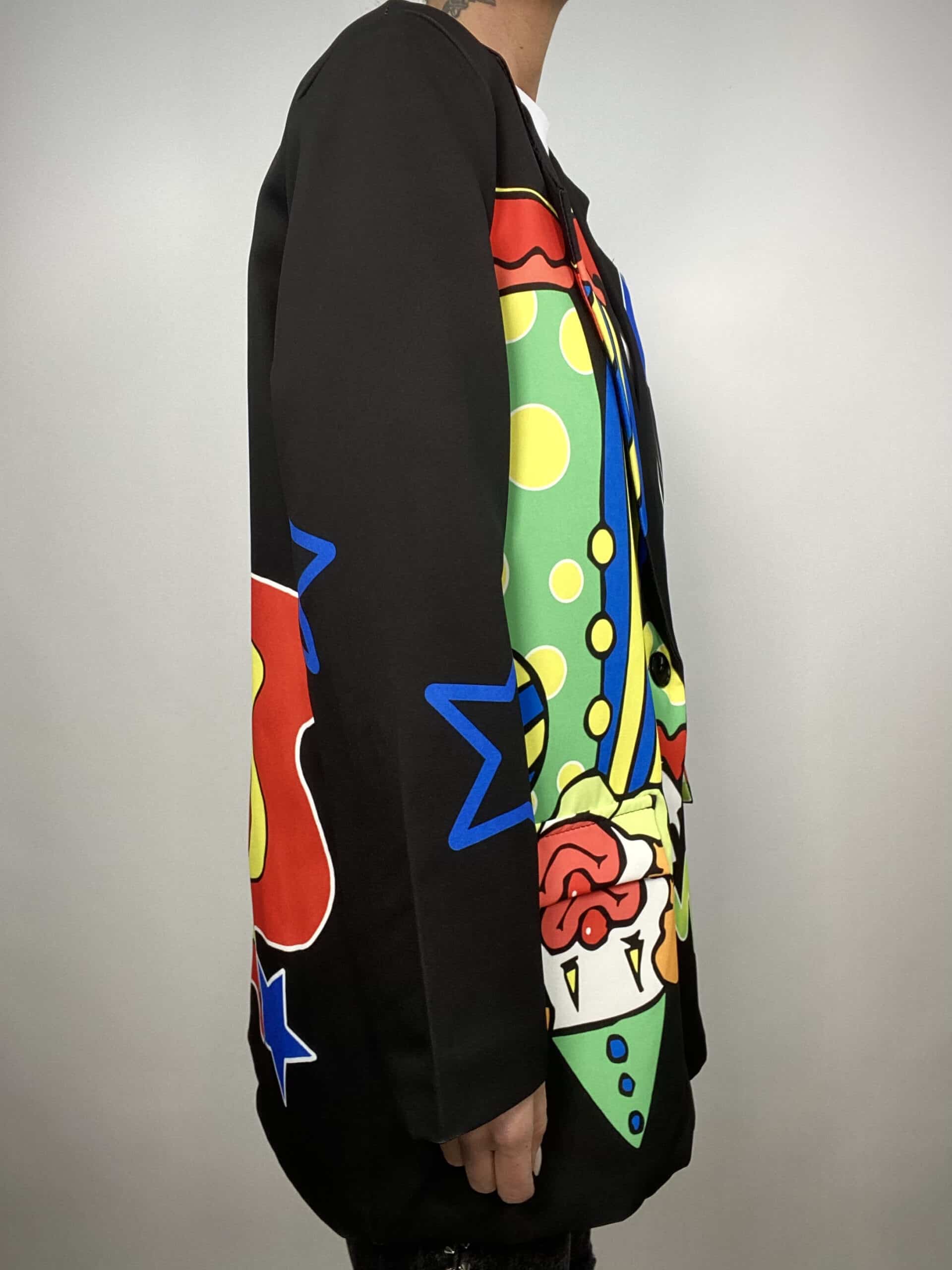 Blazer con Stampa Pagliaccio- Nero