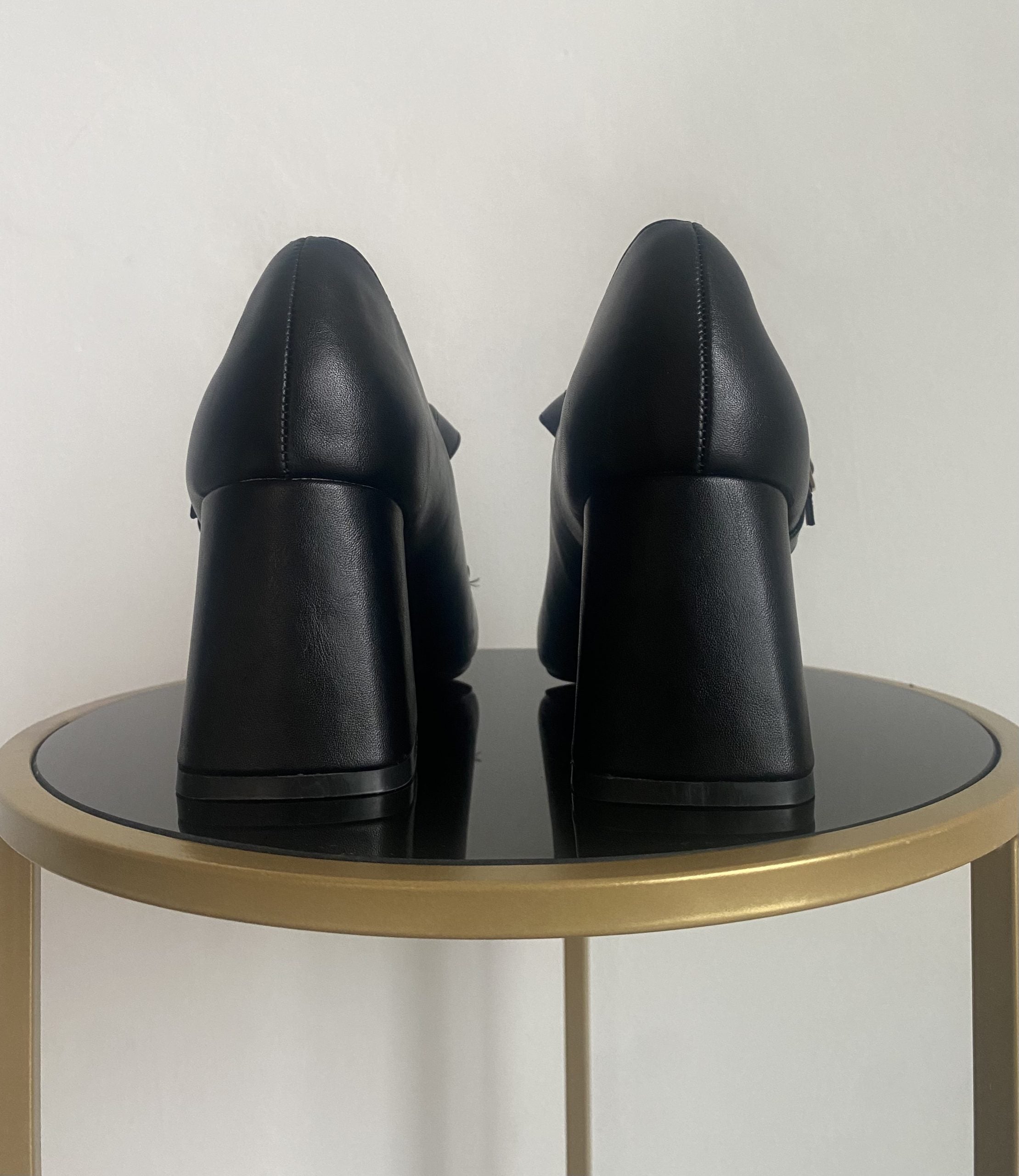 Mary Jane Morsetto Dorato - Nero Opaco