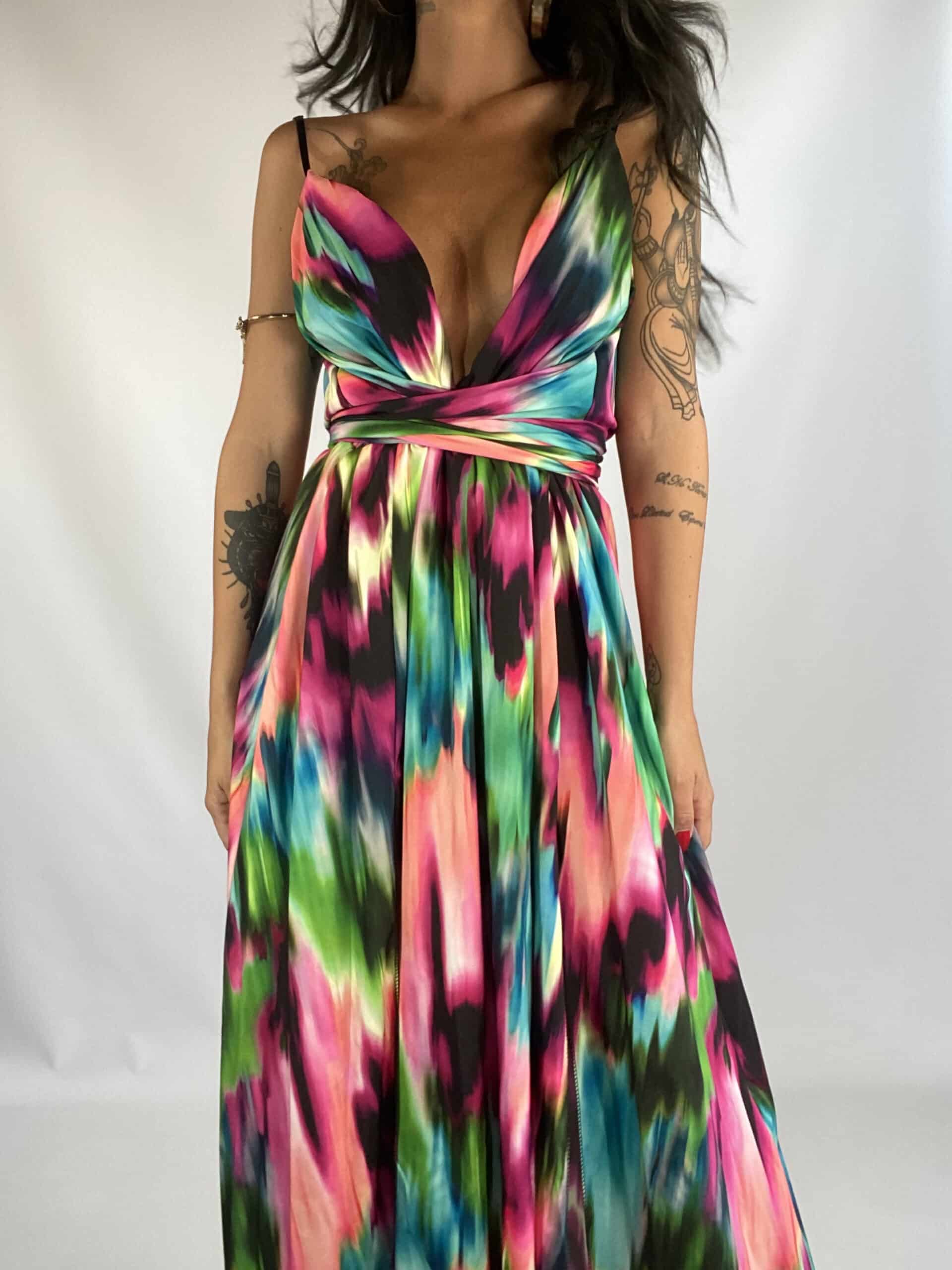 Maxi Dress Multicolor - Verde.