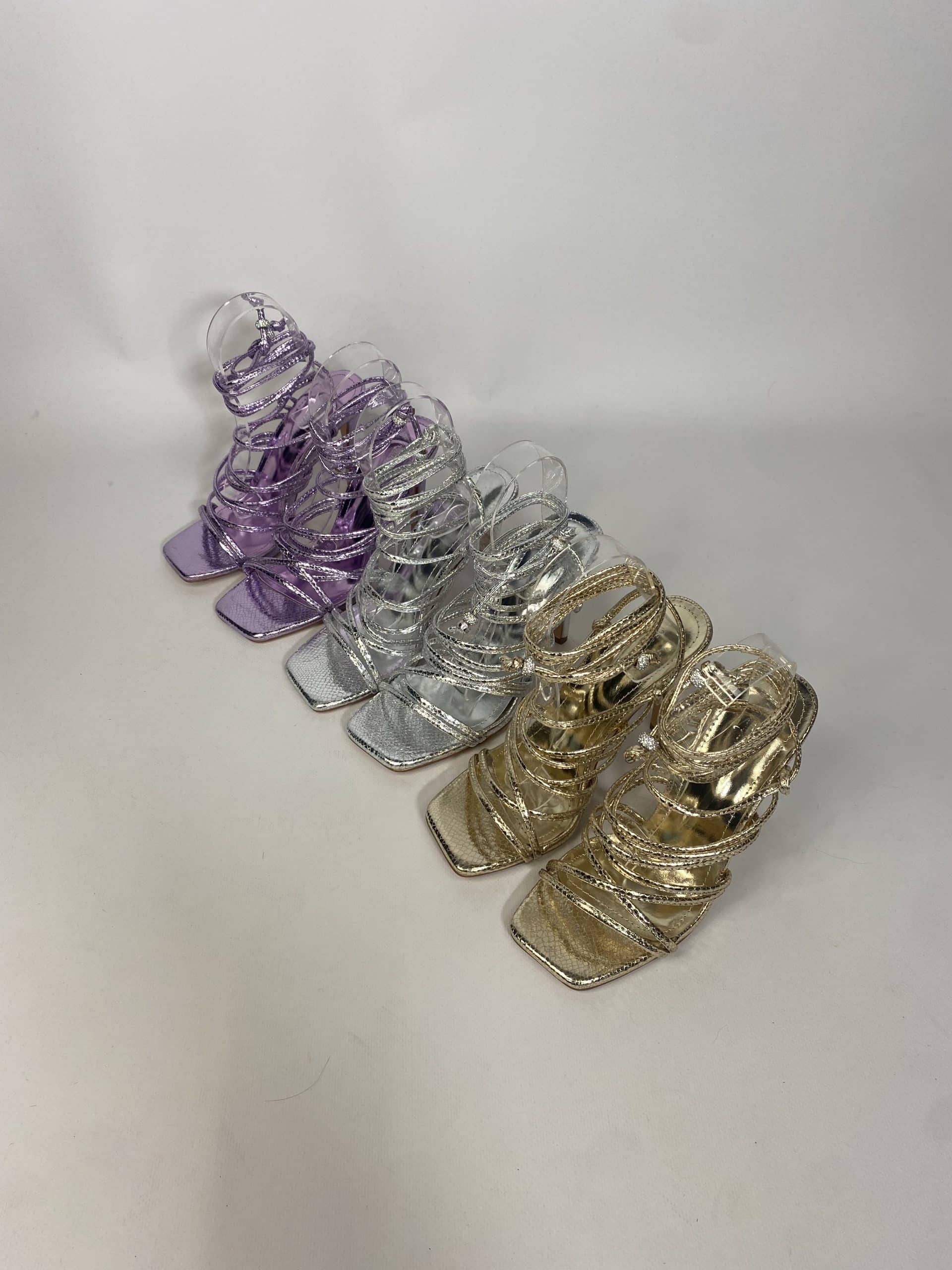 Sandali Snake Alla Schiava  - Argento