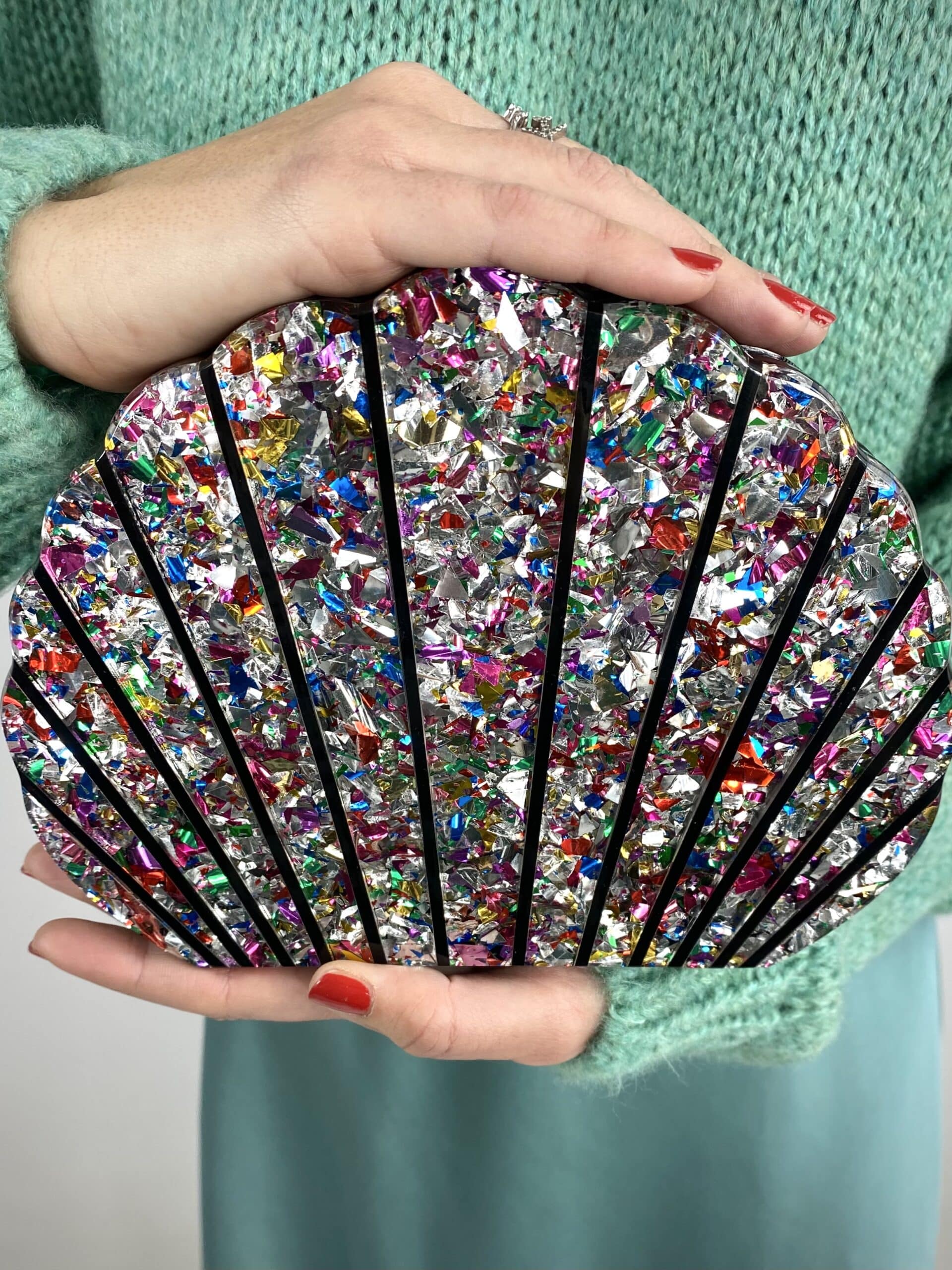 Clutch Conchiglia - Multicolor / Argento