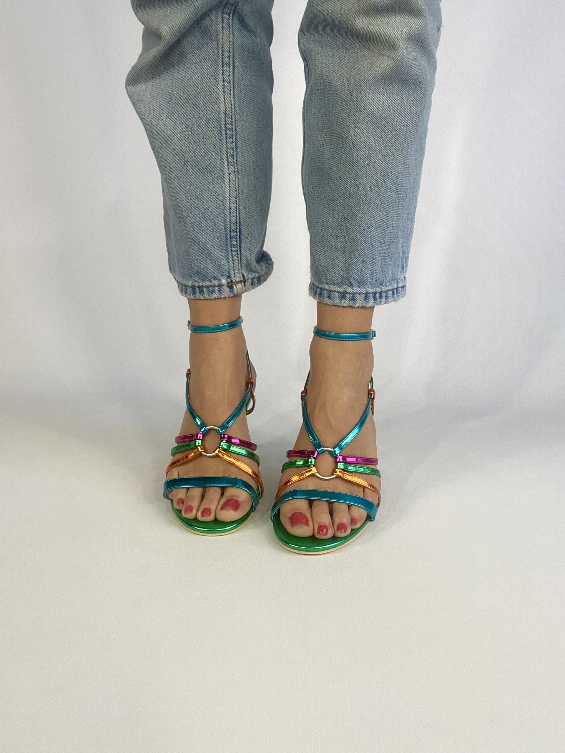Sandali Ring - Multicolor / Verde.