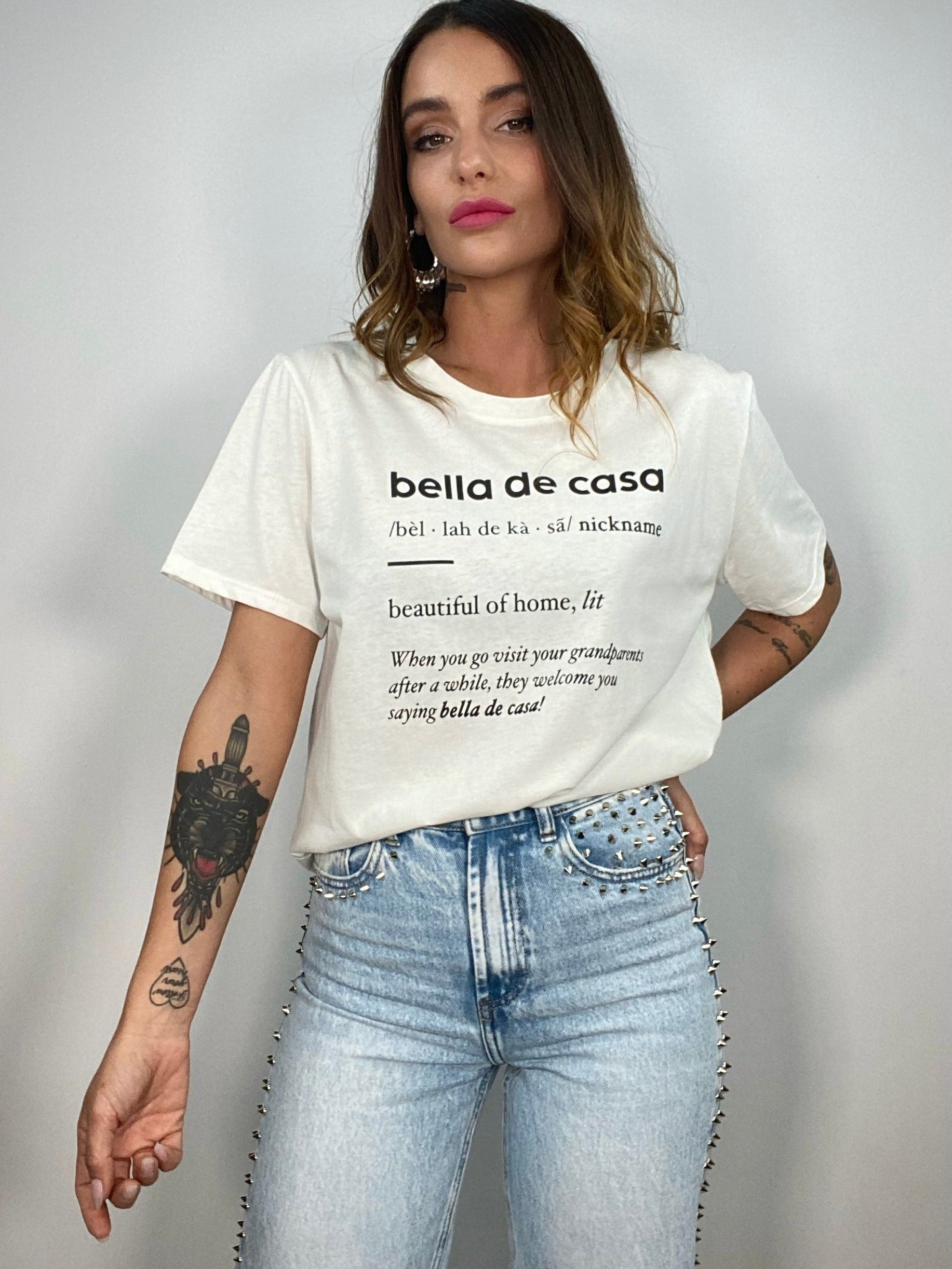 T-shirt - Bella De Casa - Bianco
