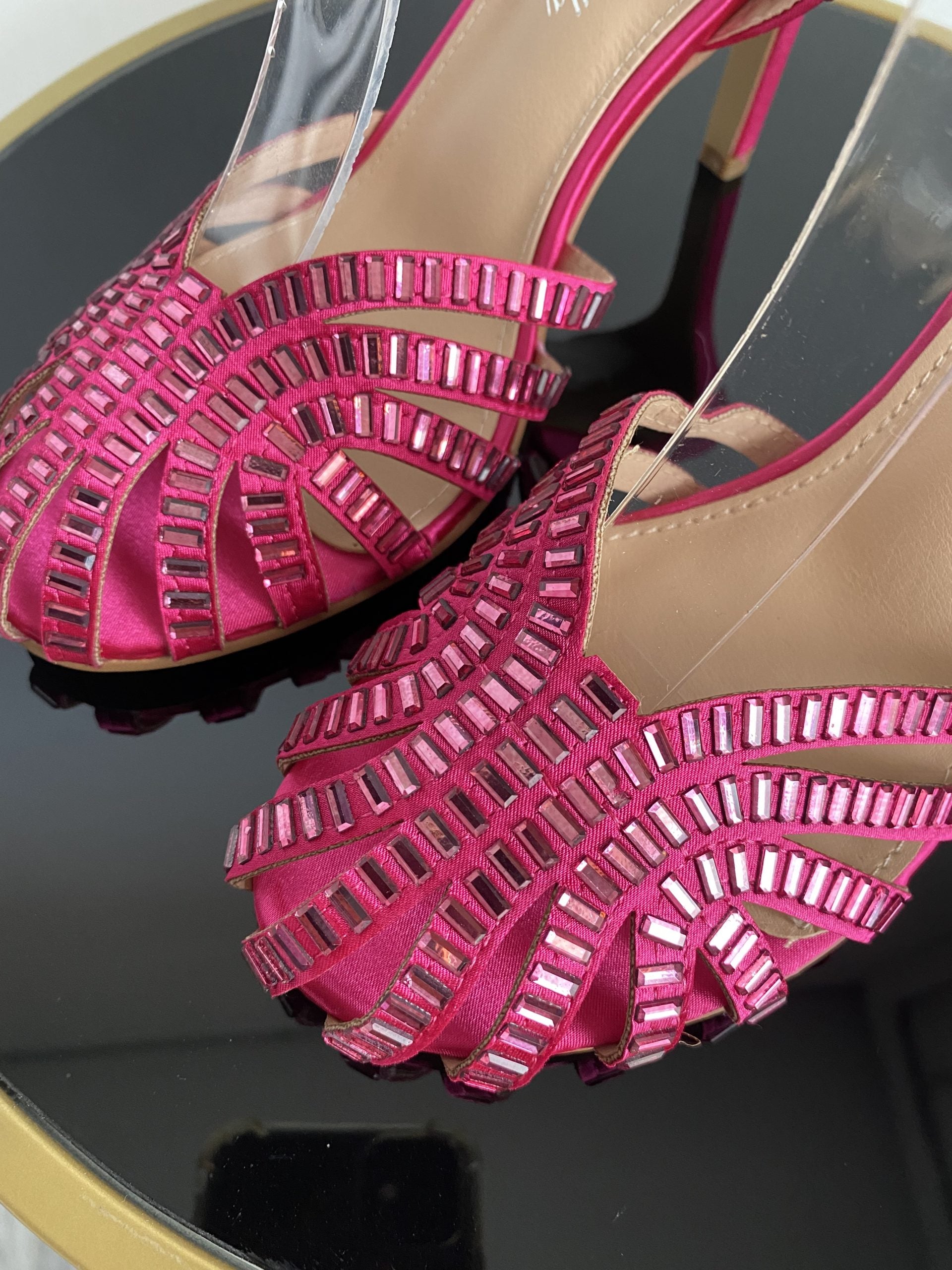 Sandali Tango Shine Medium Heels- Fucsia