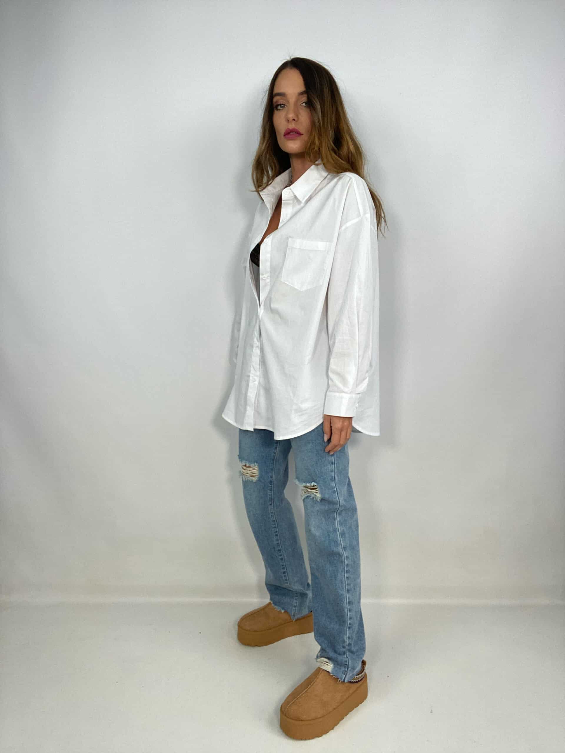 New Camicia Oversize Taschino - Bianco.