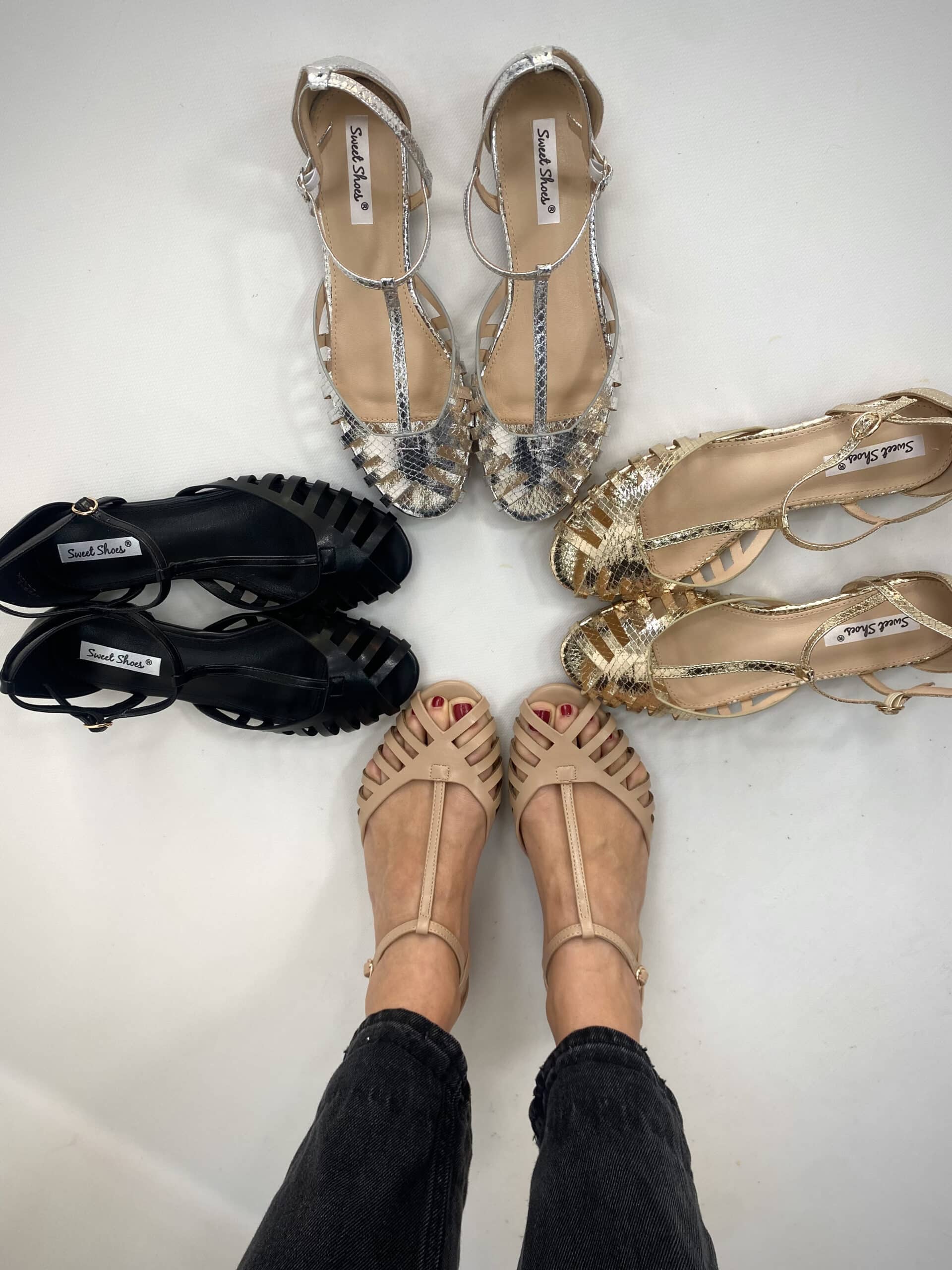 Sandali New Silla Flat - Nude