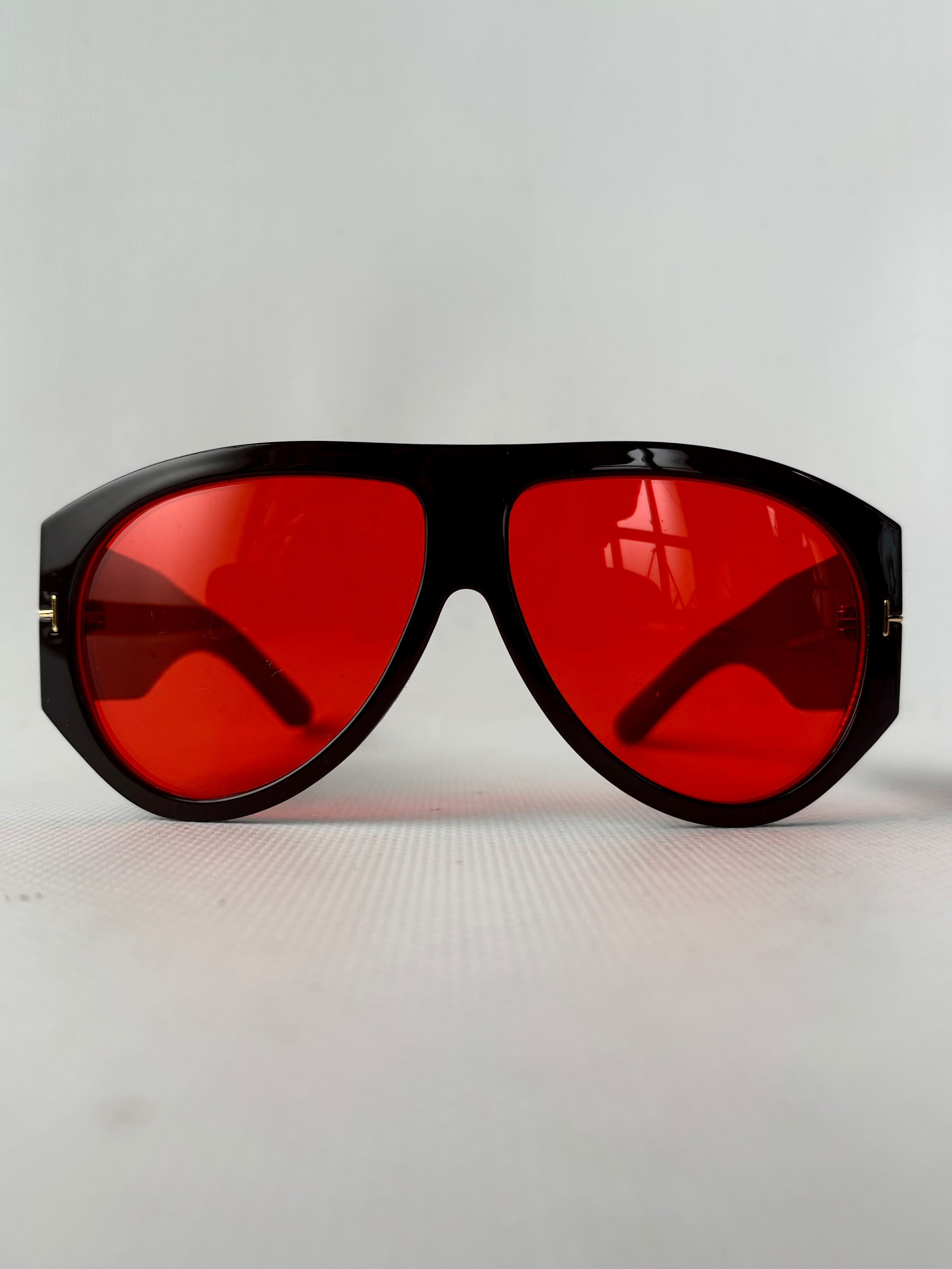 Occhiali da Sole a Mascherina - Rosso