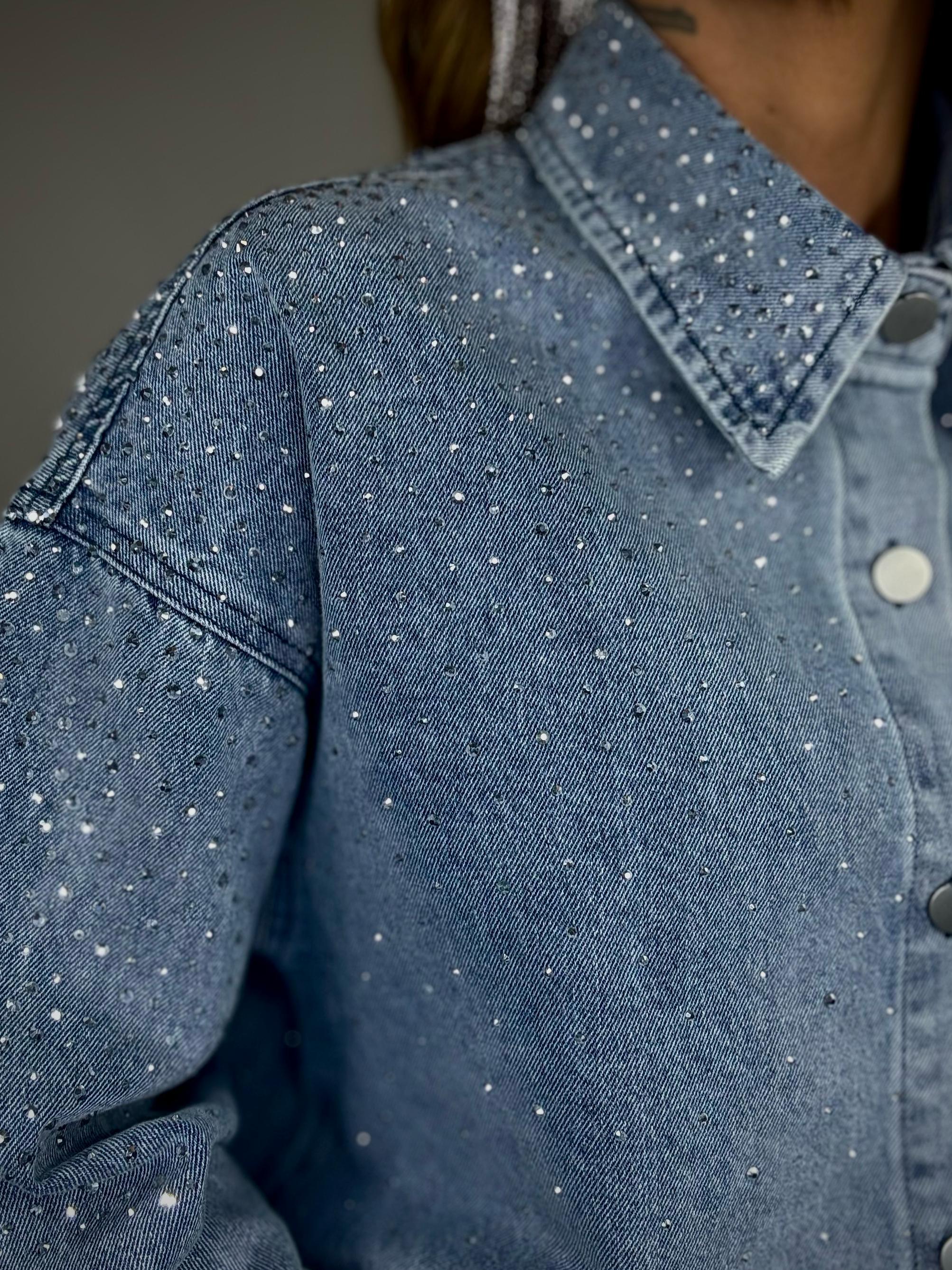 Camicia Jeans Strass - Denim chiaro