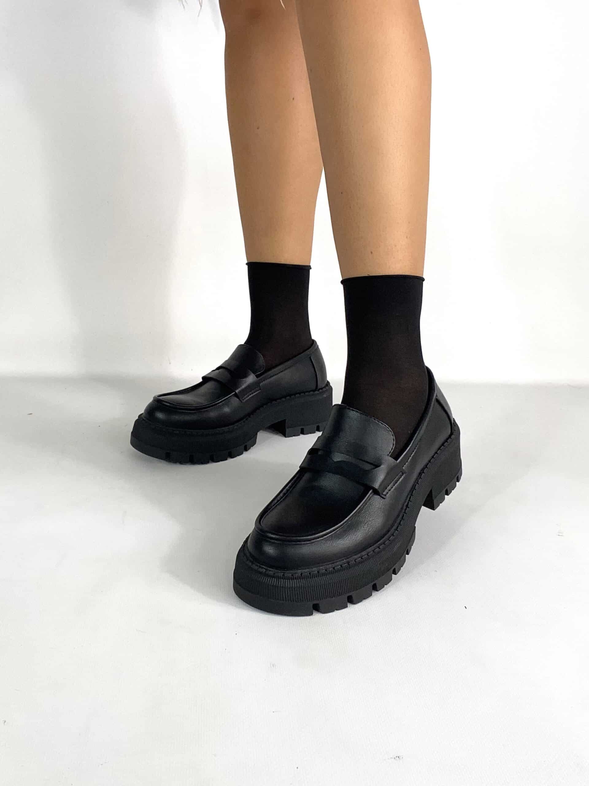 Mocassino Minimal Platform  - Nero