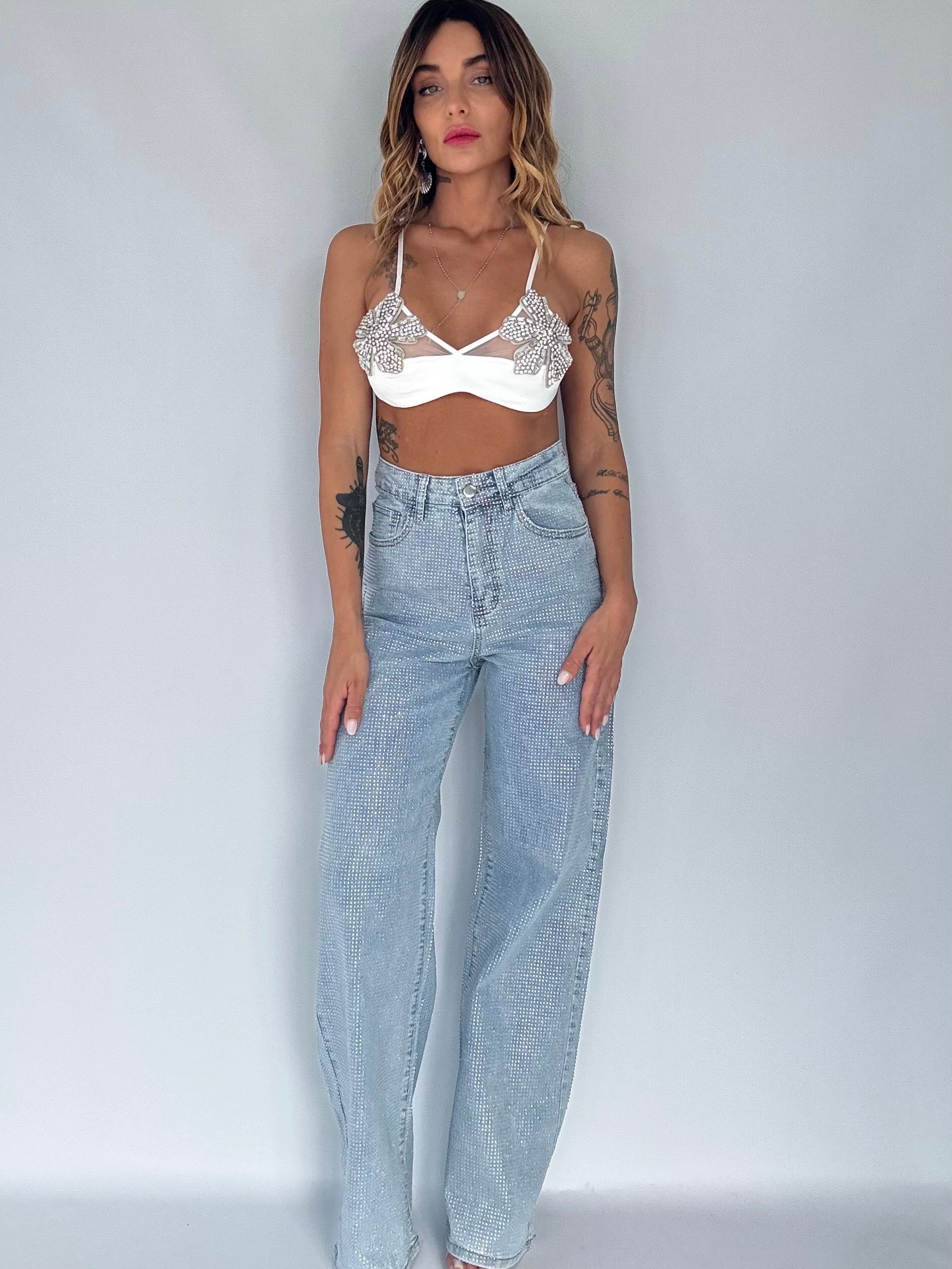 Bralette Fiore Gioiello - Bianco