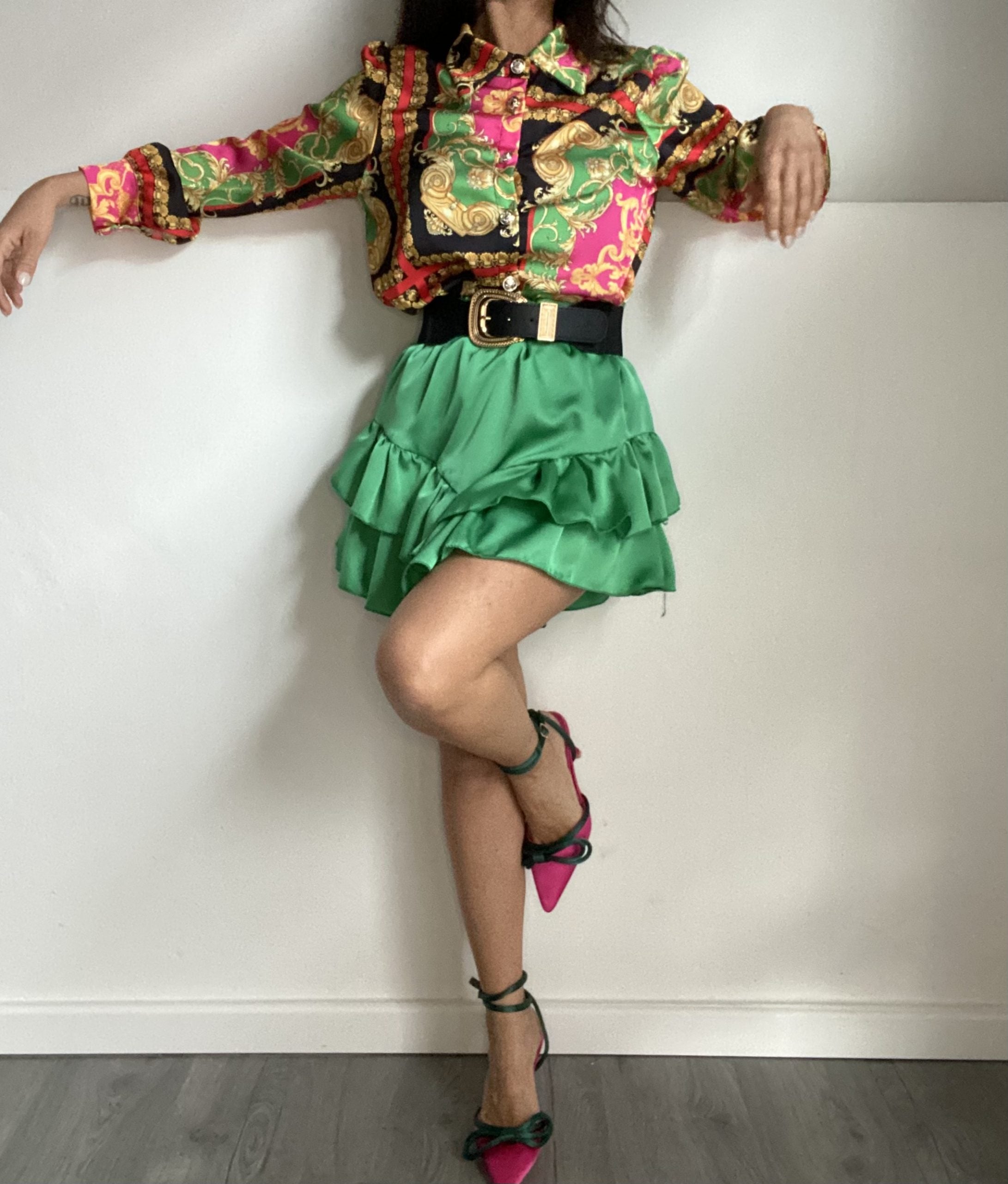 Mini Gonna Balze - Fucsia