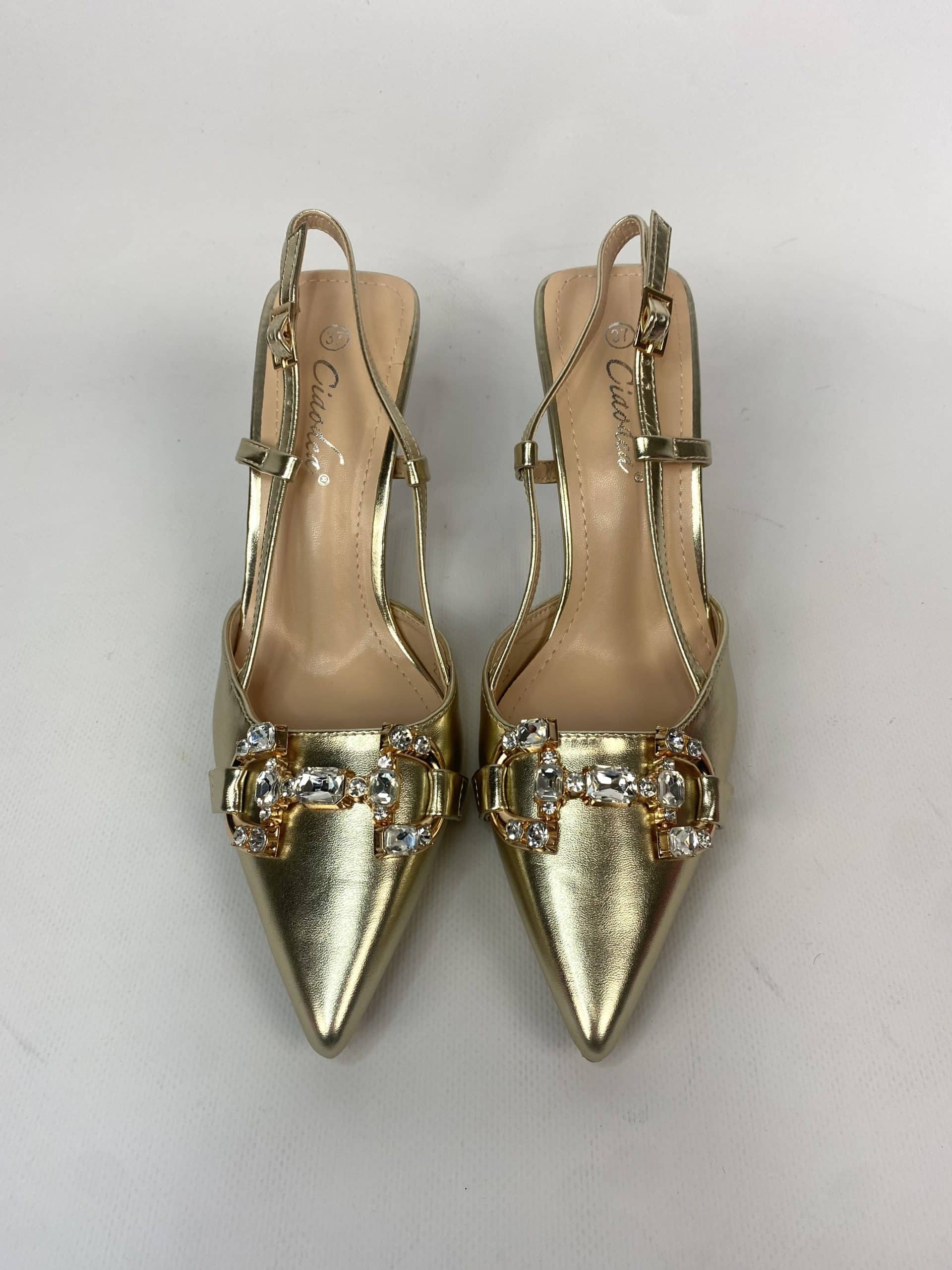 Slingback Morsetto Gioiello - Oro