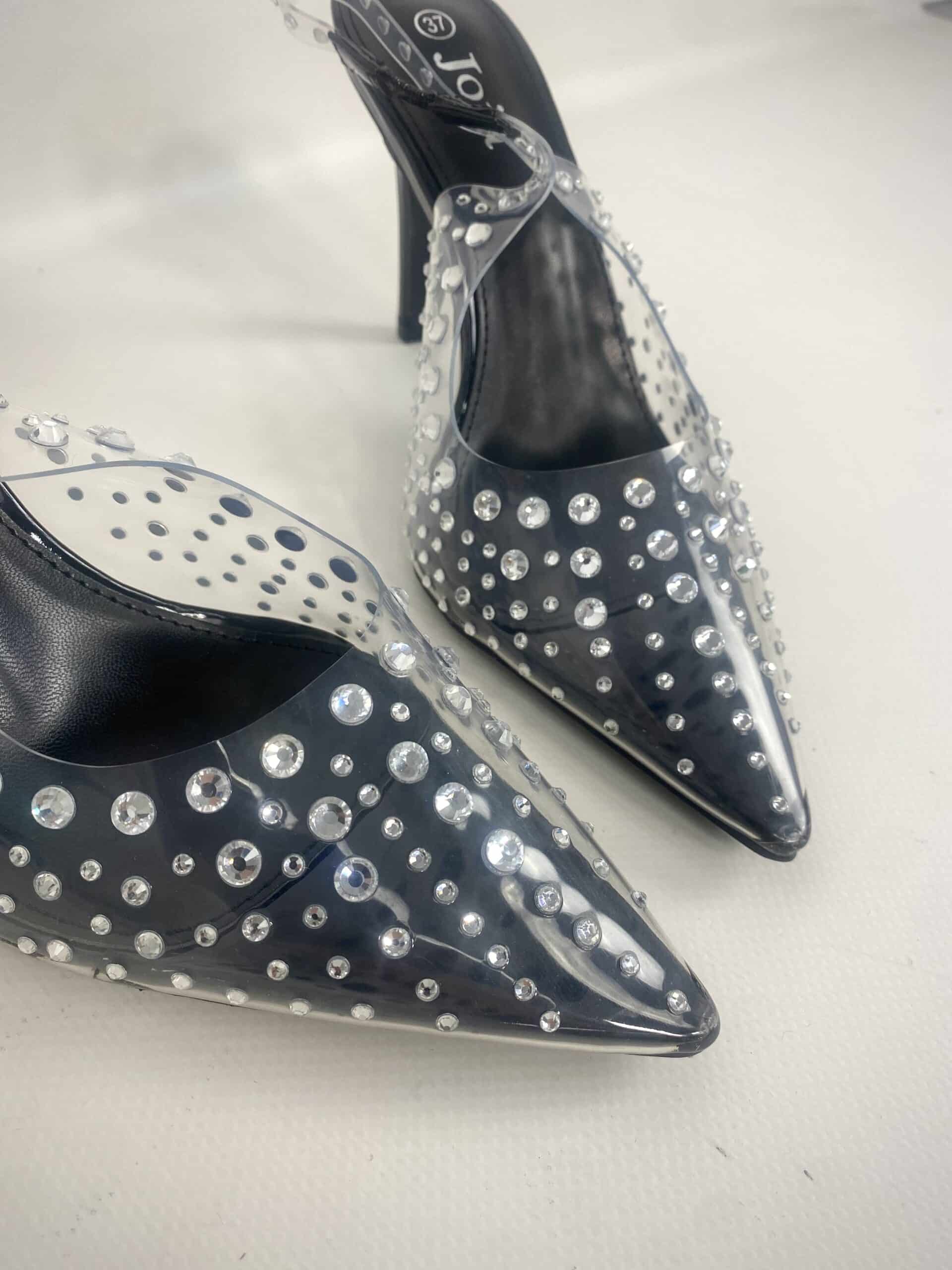 Slingback Crystal - Nero Diamond