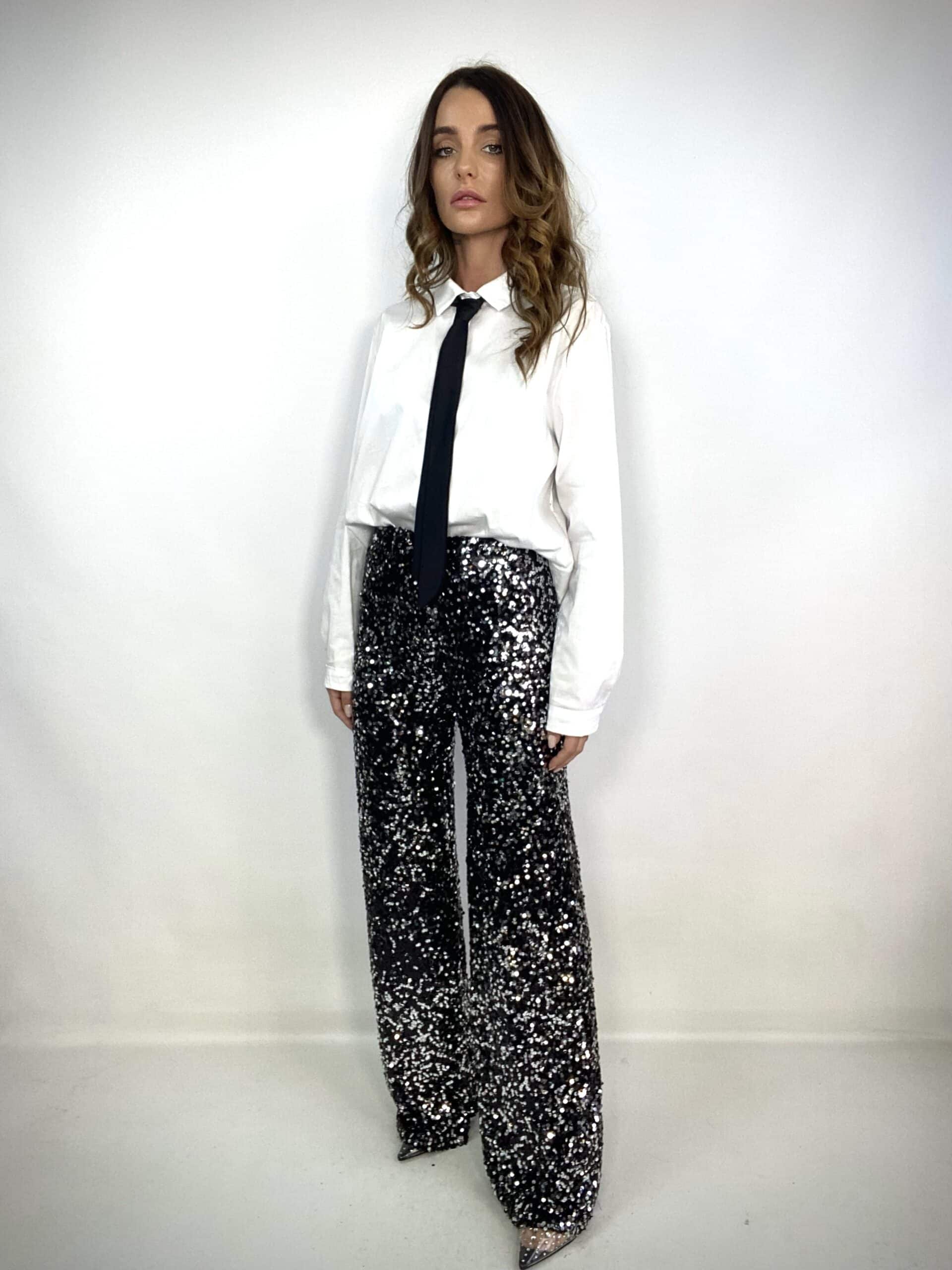 Camicia Over con Cravatta - Bianco