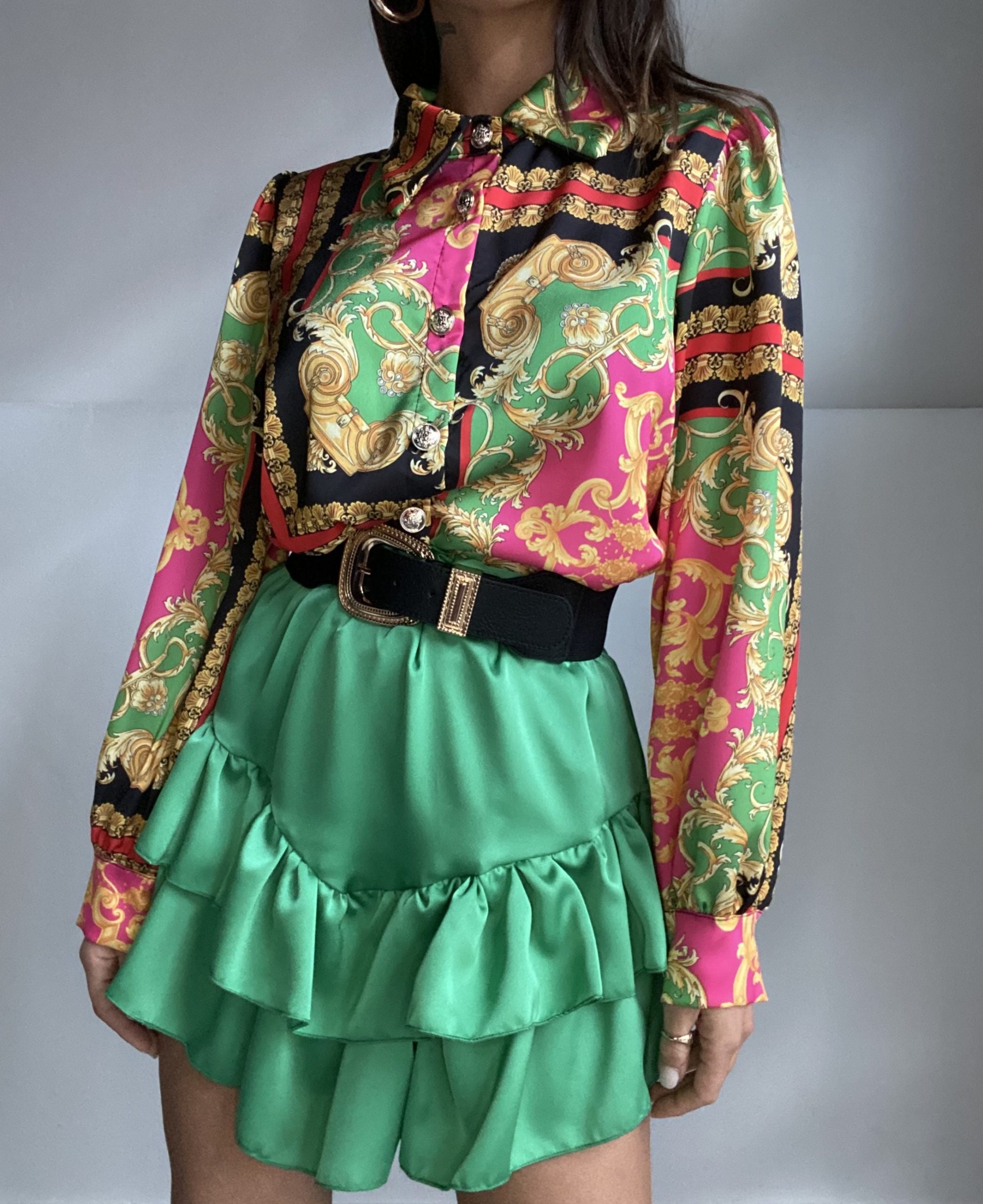 Mini Gonna Balze - Verde