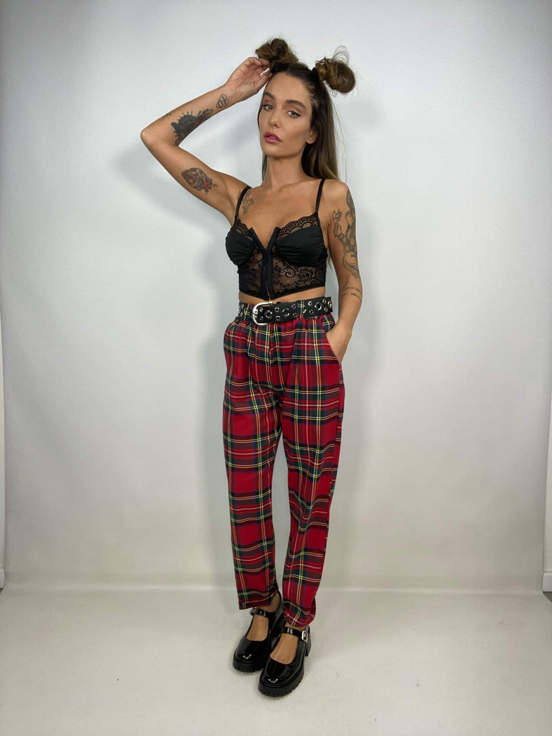 Corsetto Lycra e Pizzo con Gancetti- Nero