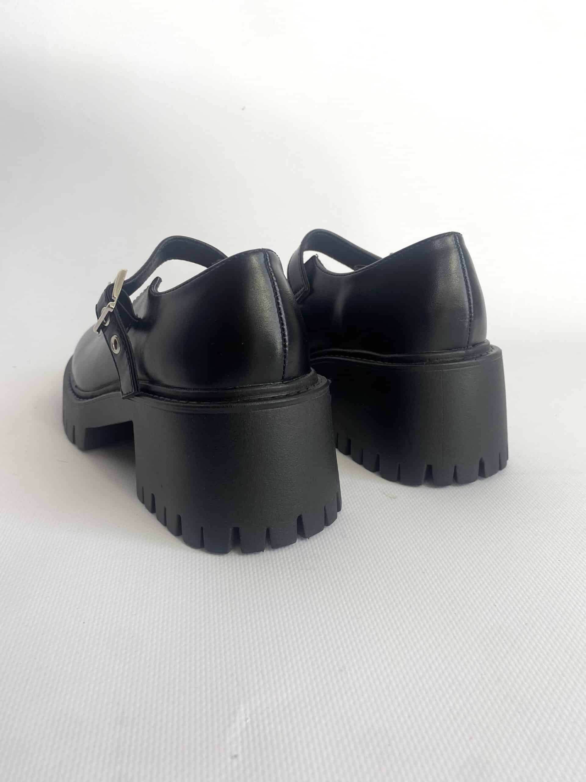 Bebè Platform con Cinturno - Simil Pelle Nero