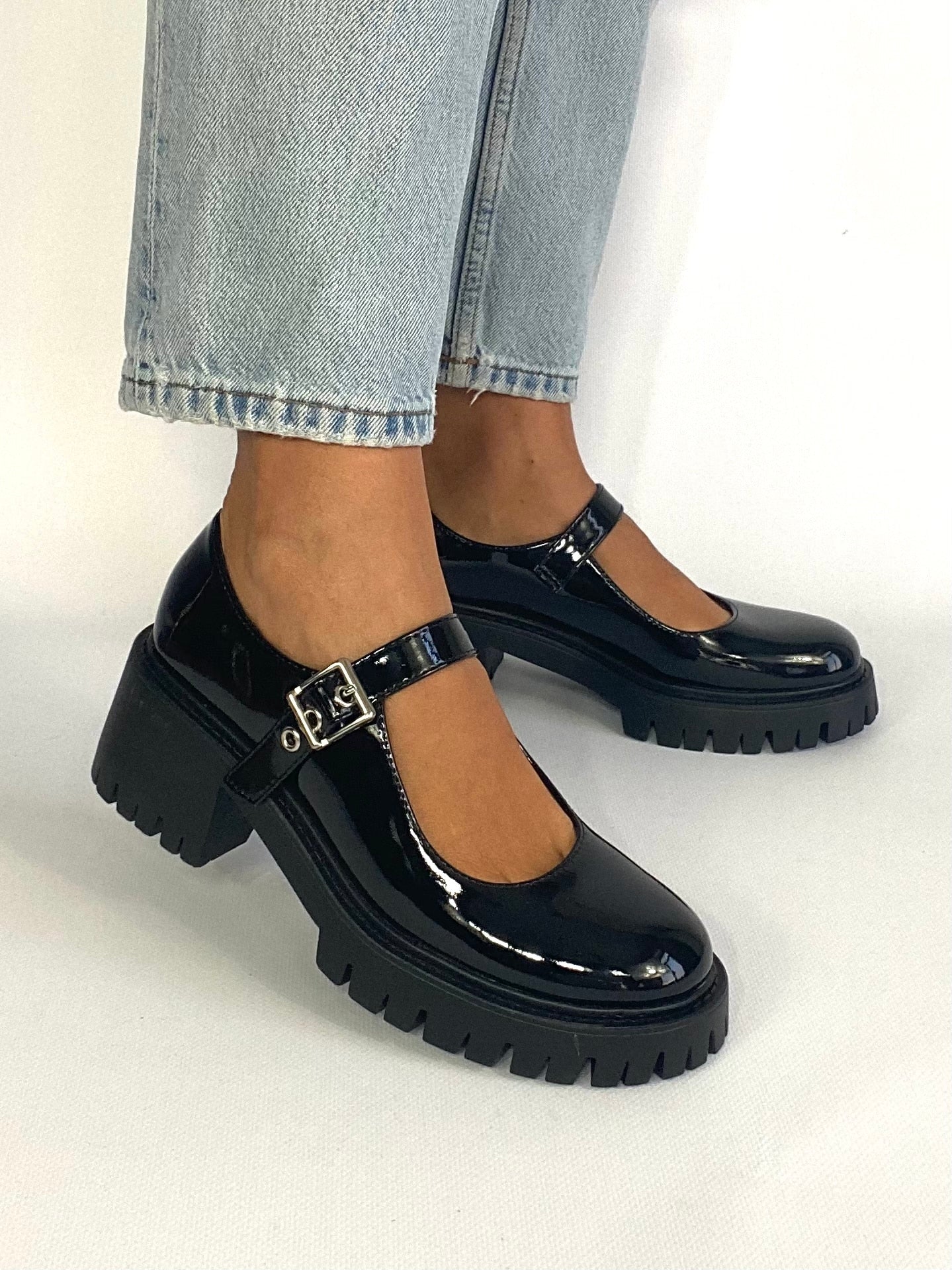 Bebè Platform con Cinturno - Vernice Nero