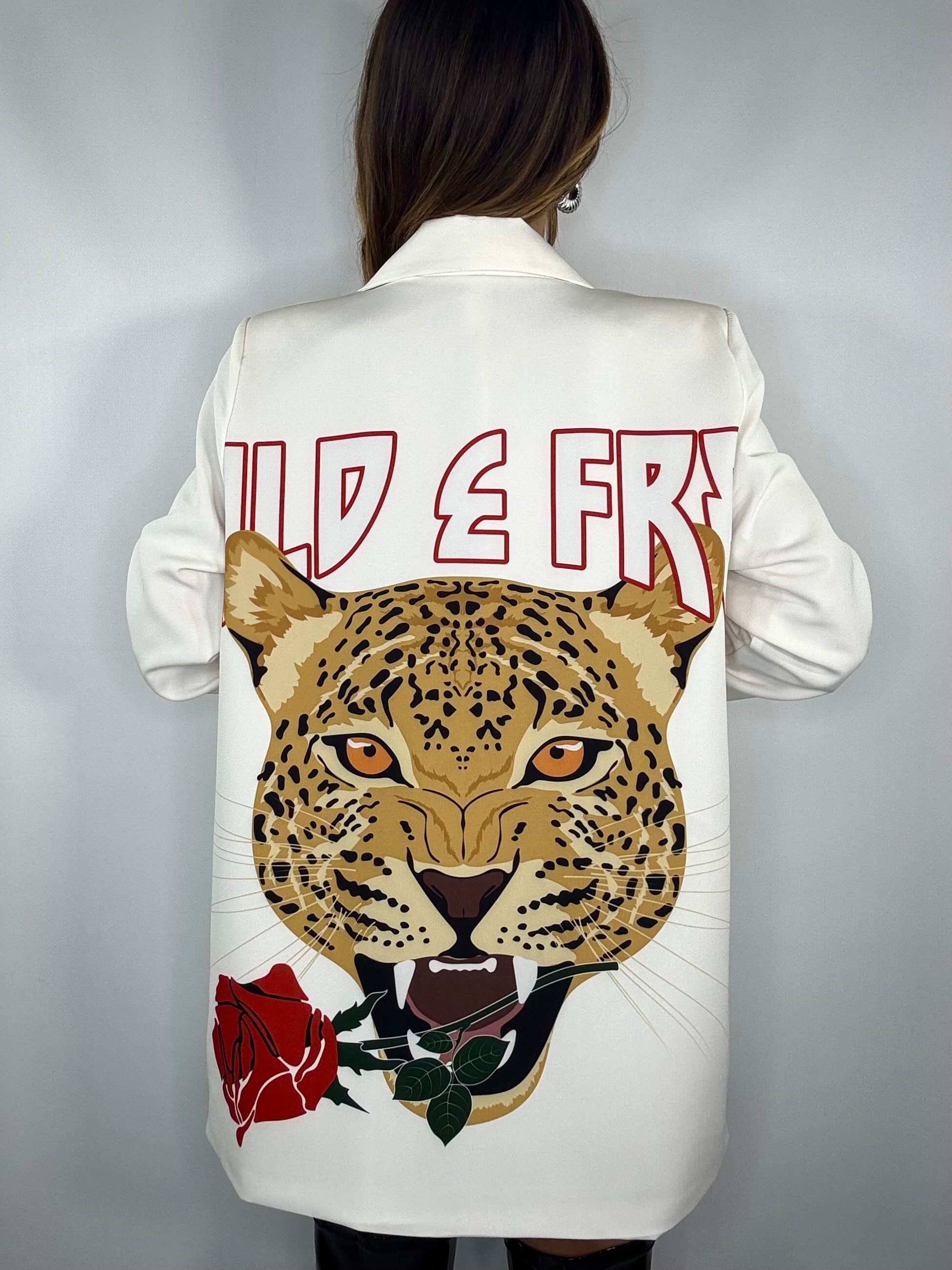 Blazer Leopardo - Wild & Free - Bianco