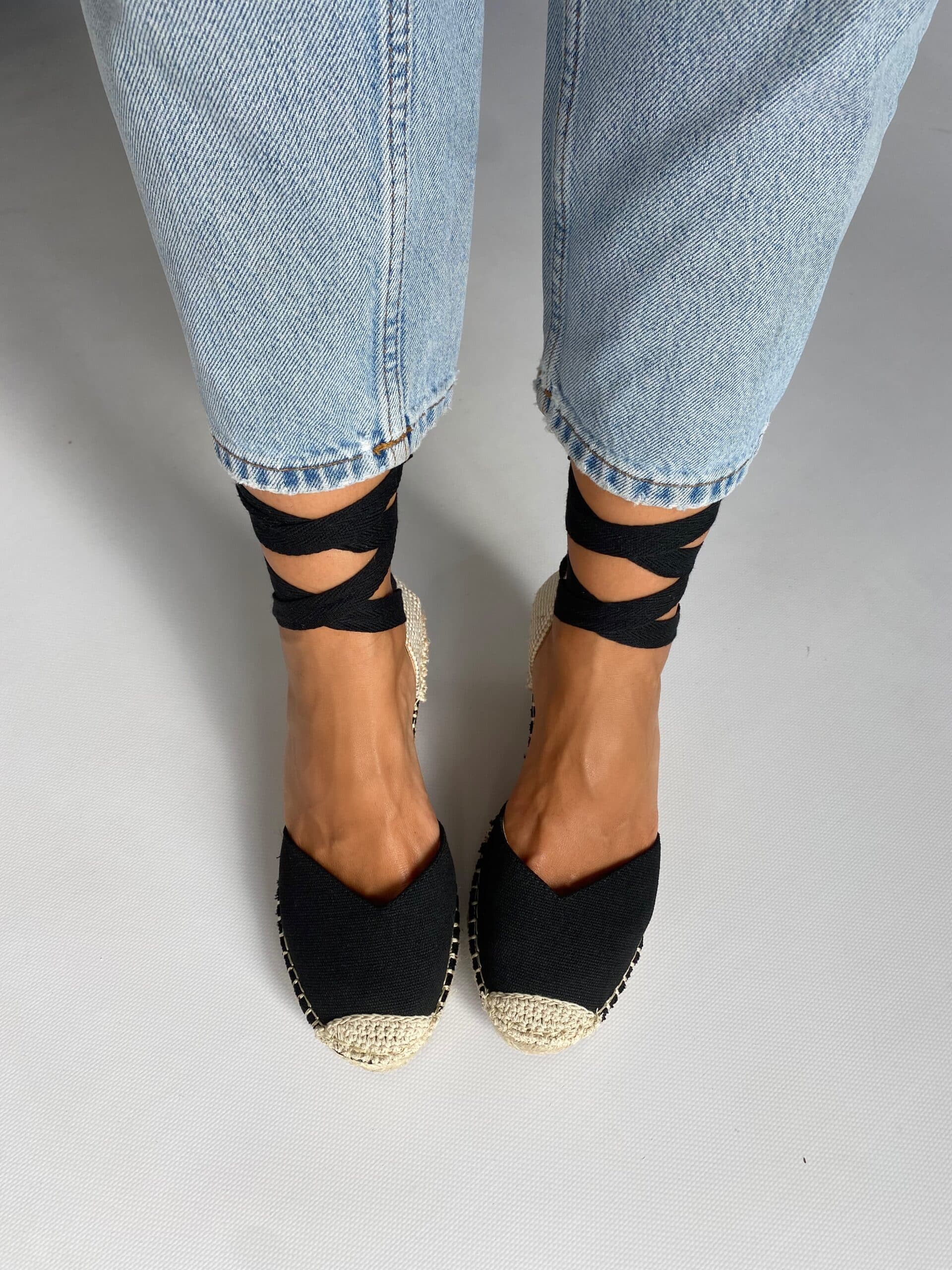 Espadrillas Lacci alla Schiava - Nero