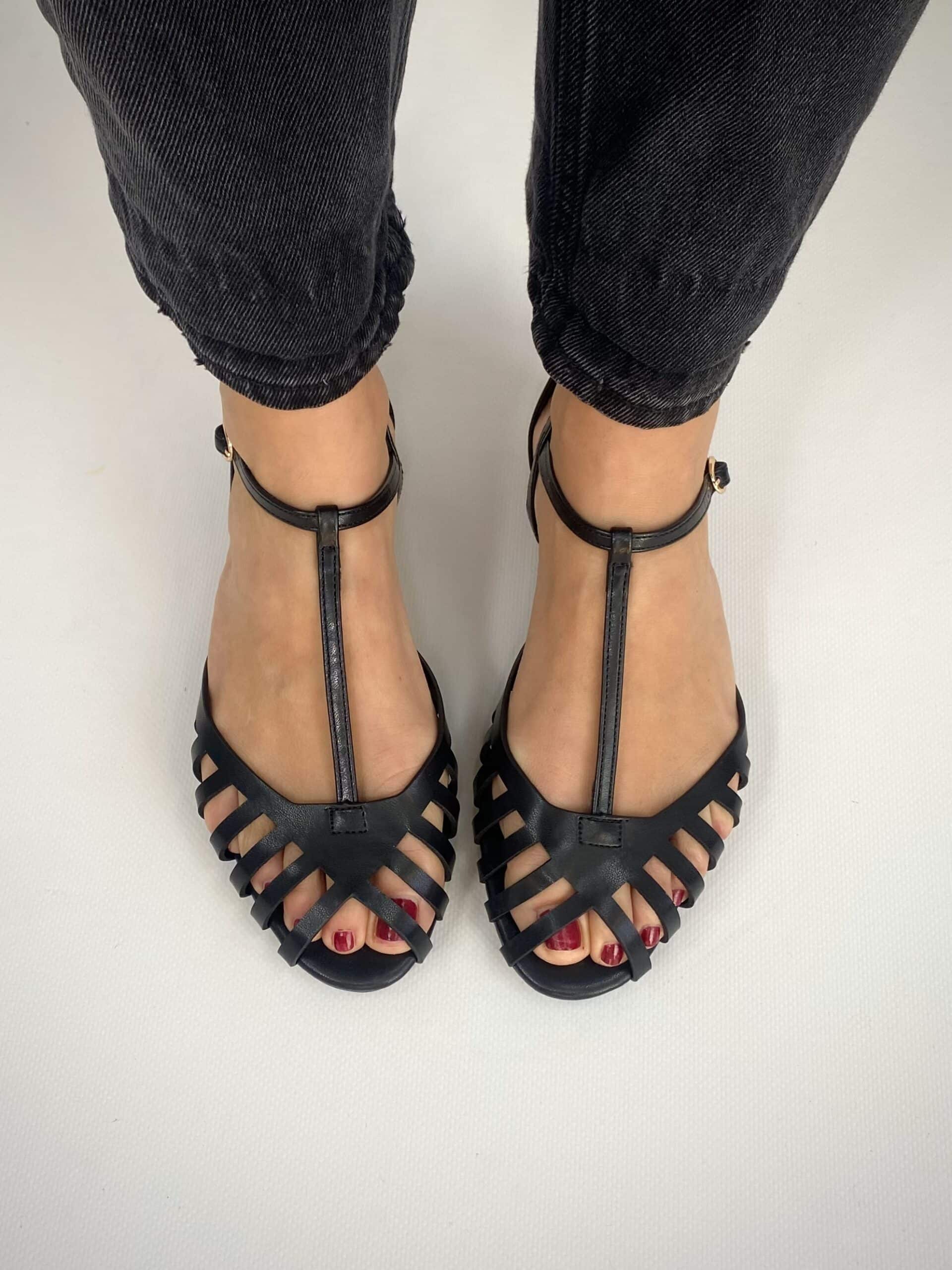 Sandali New Silla Flat - Nero