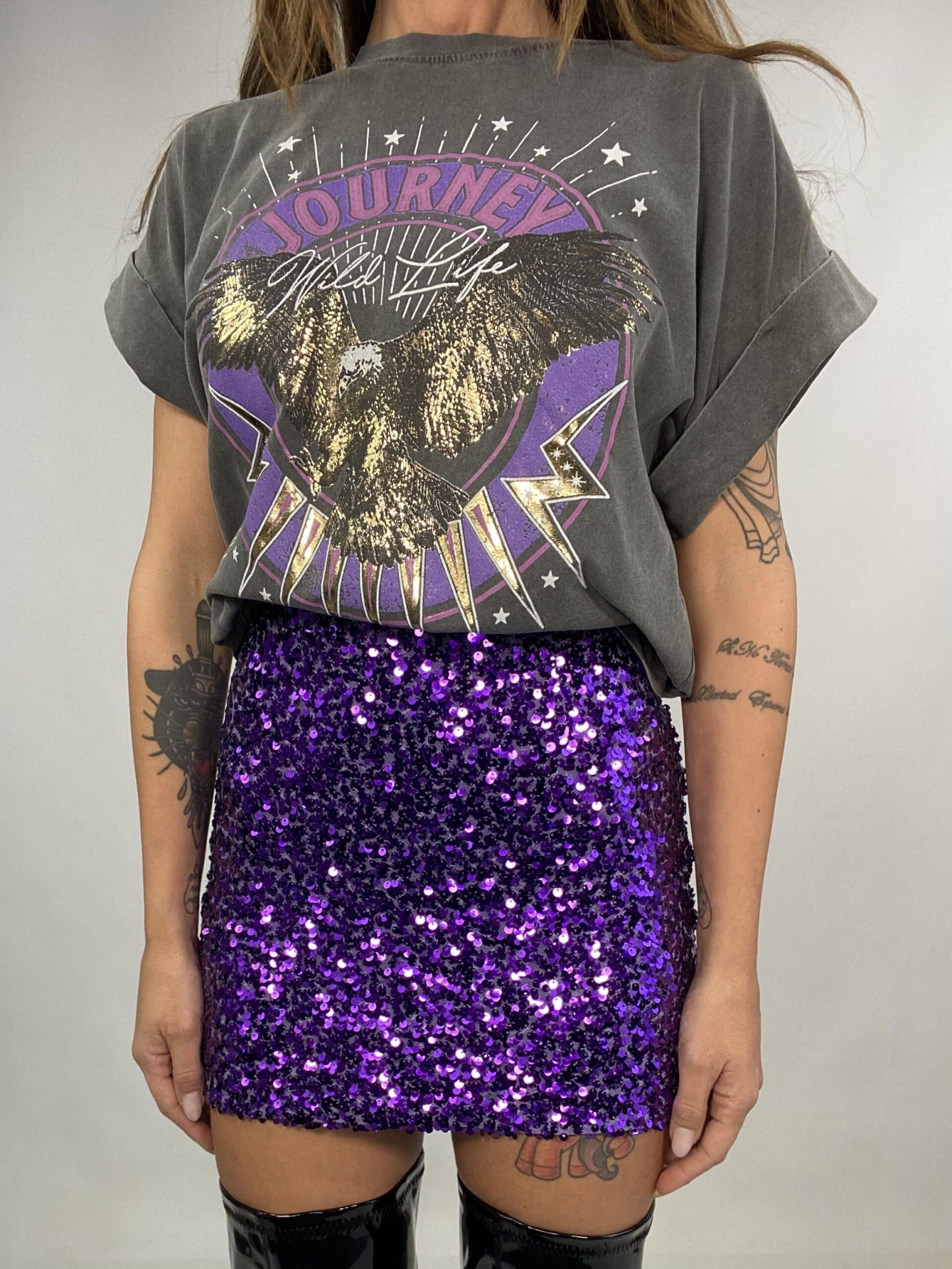 T-shirt Acid Wash - Aquila Viola