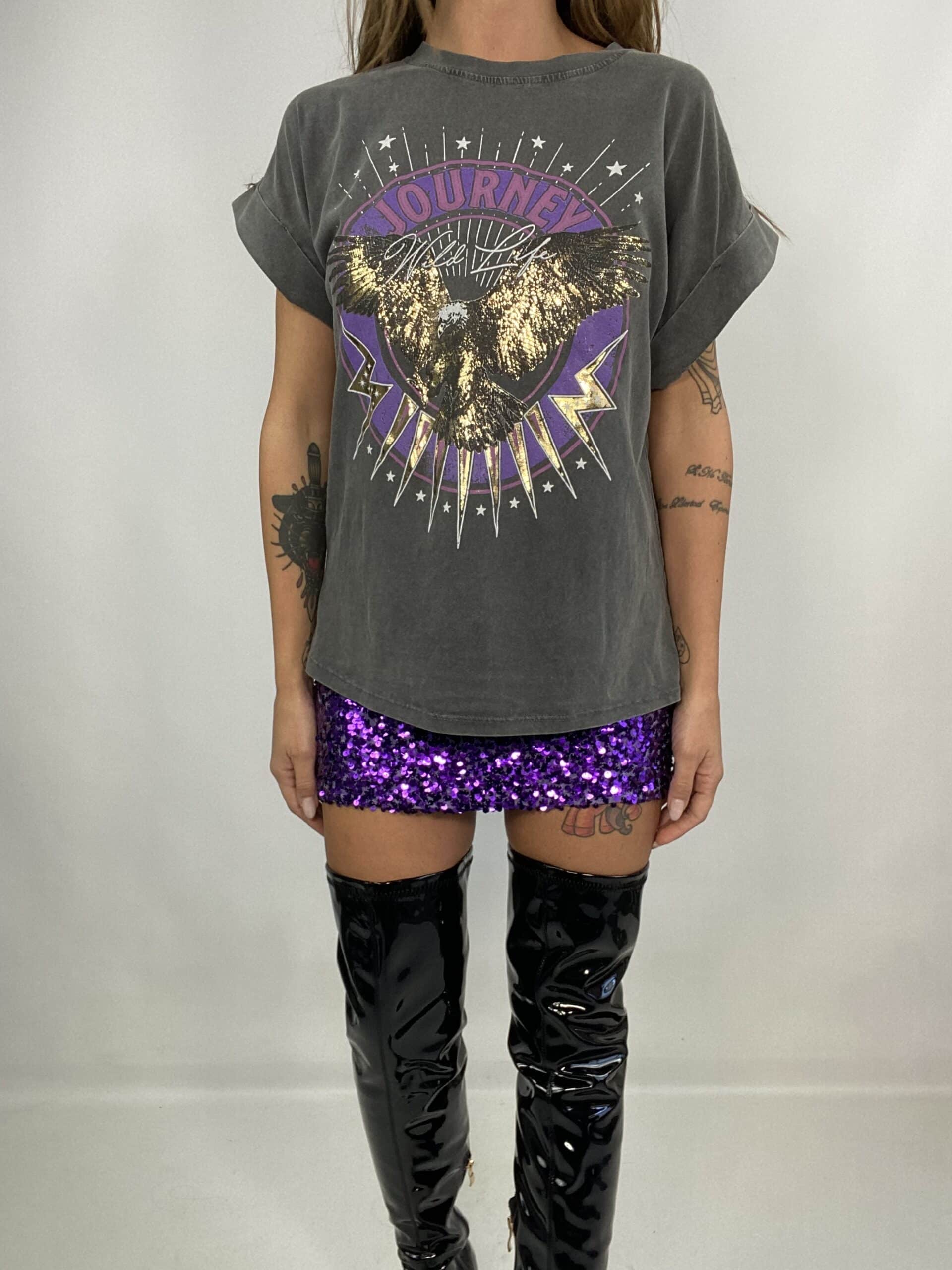 T-shirt Acid Wash - Aquila Viola