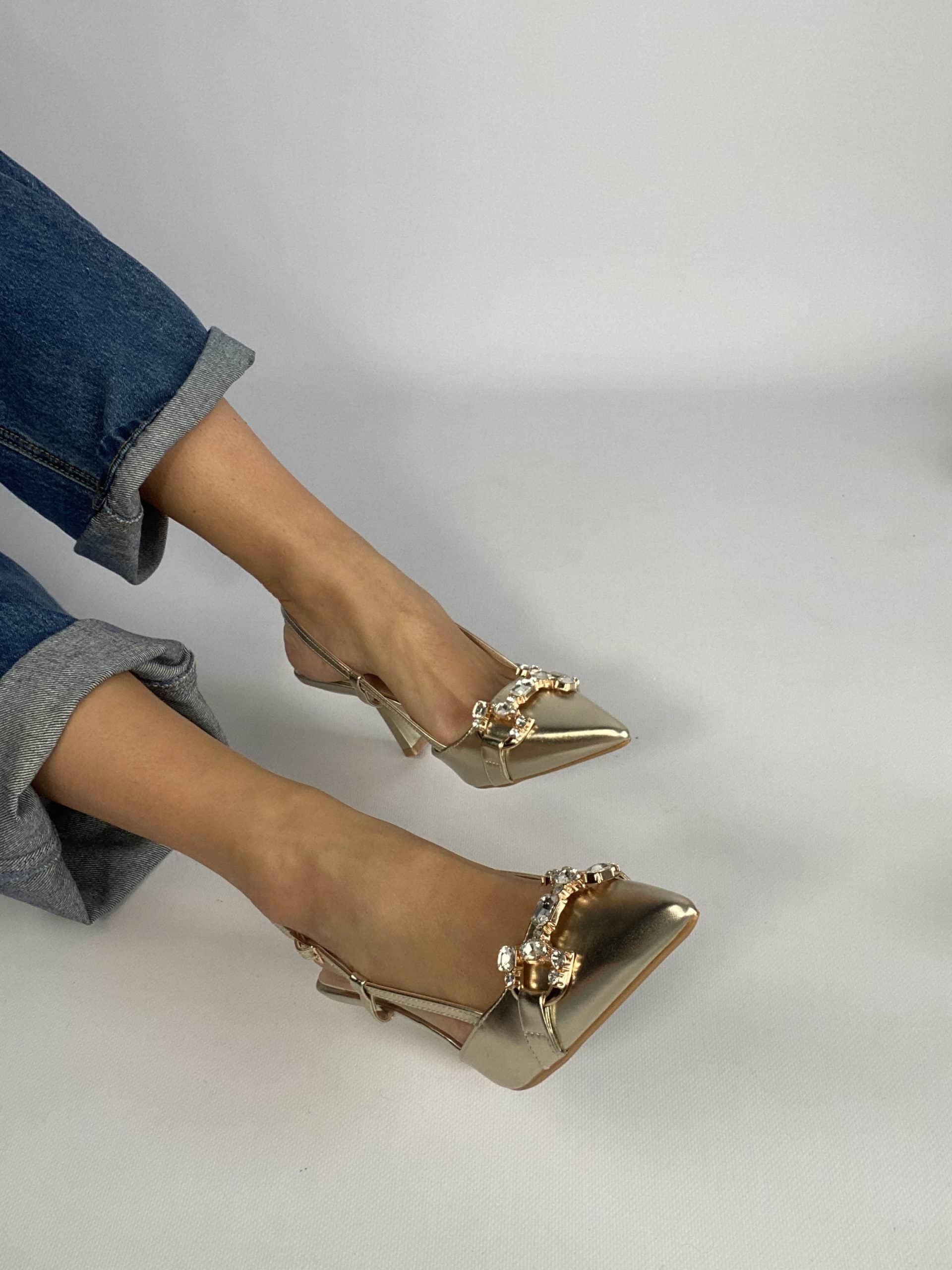 Slingback Morsetto Gioiello - Oro