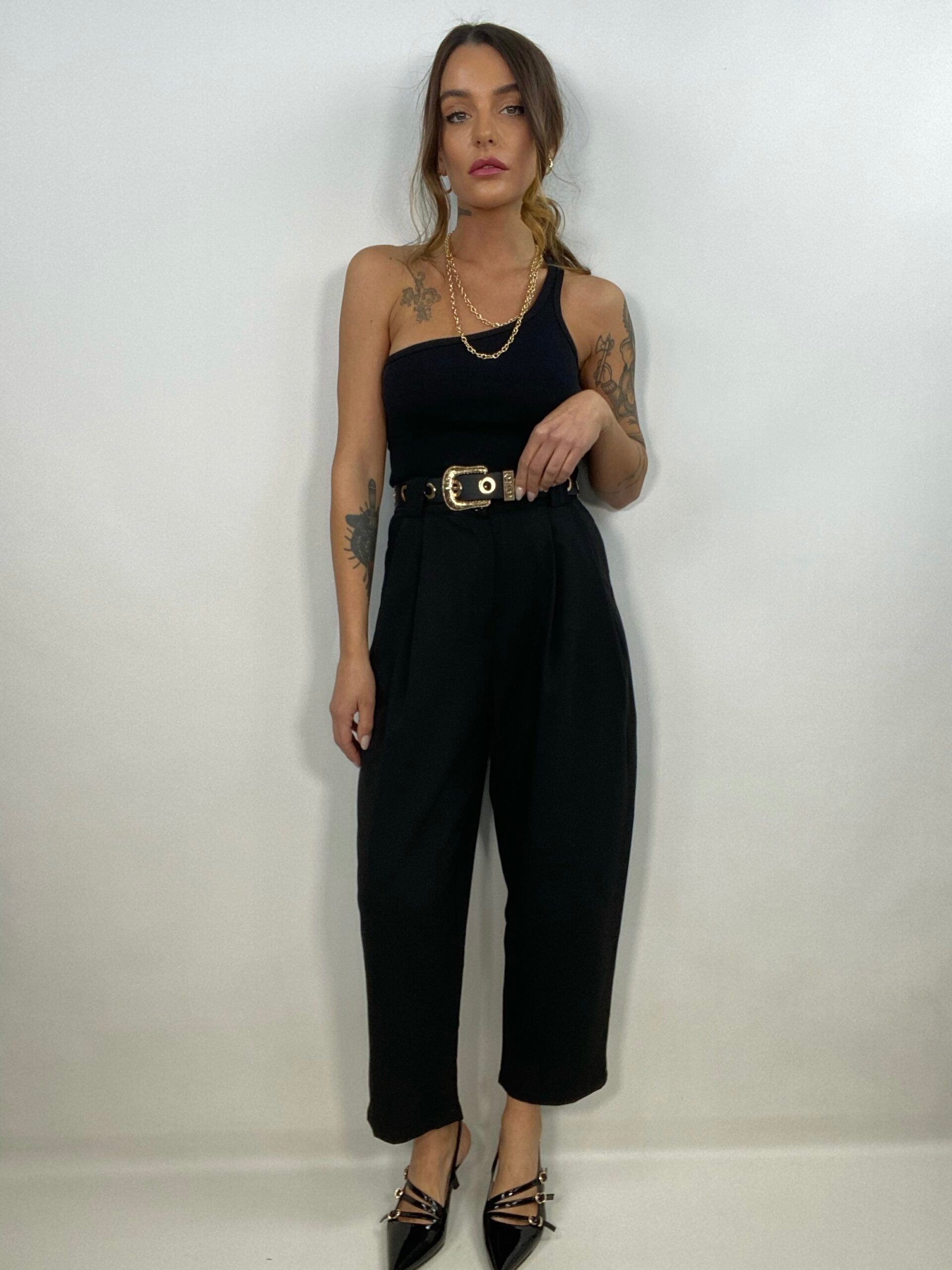 Pantaloni Doppia Pinces Relaxed Fit - Grigio (Tortora)