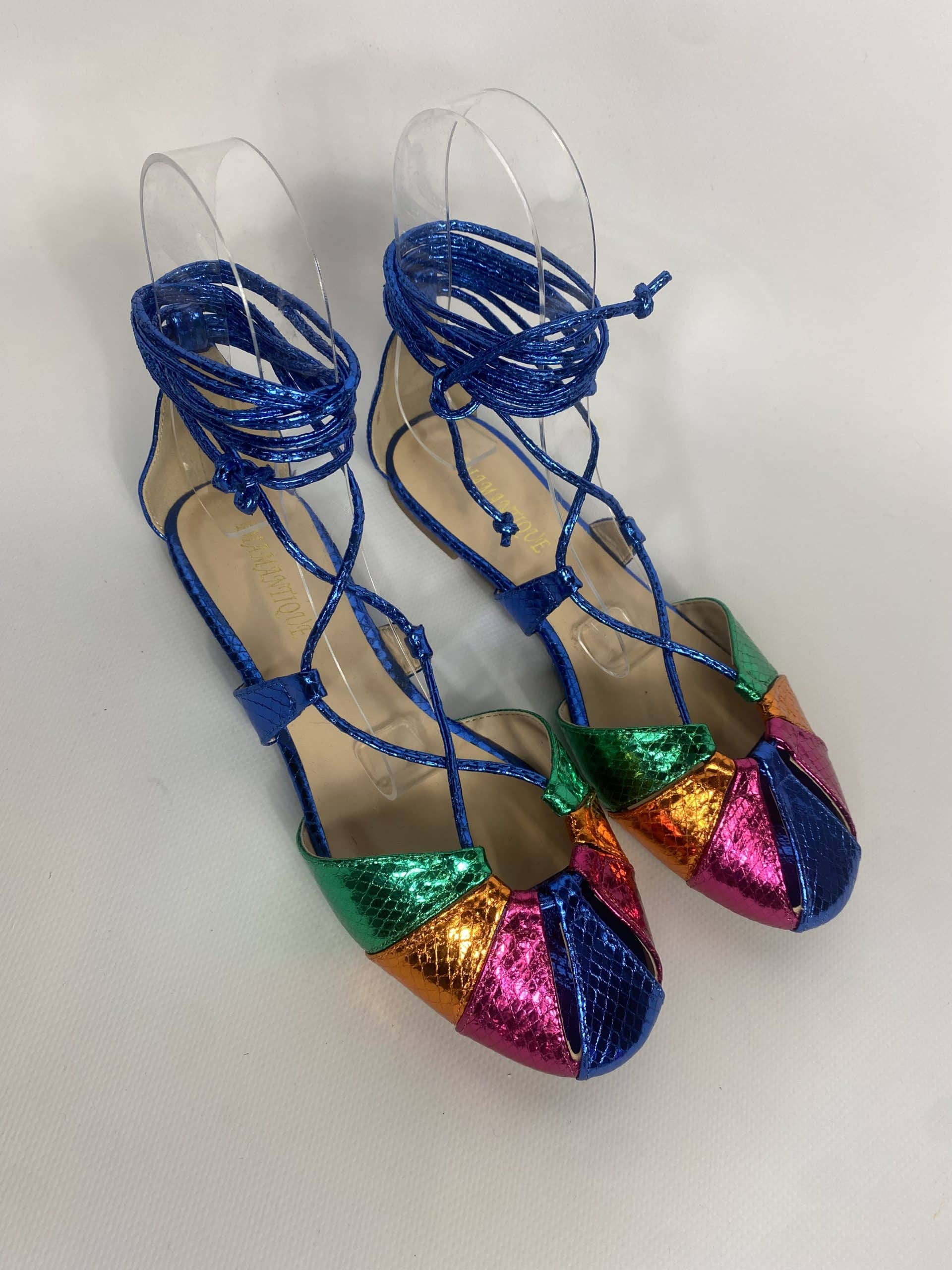 Sandali Flat Miley Alla Schiava  - Multicolor / Blu
