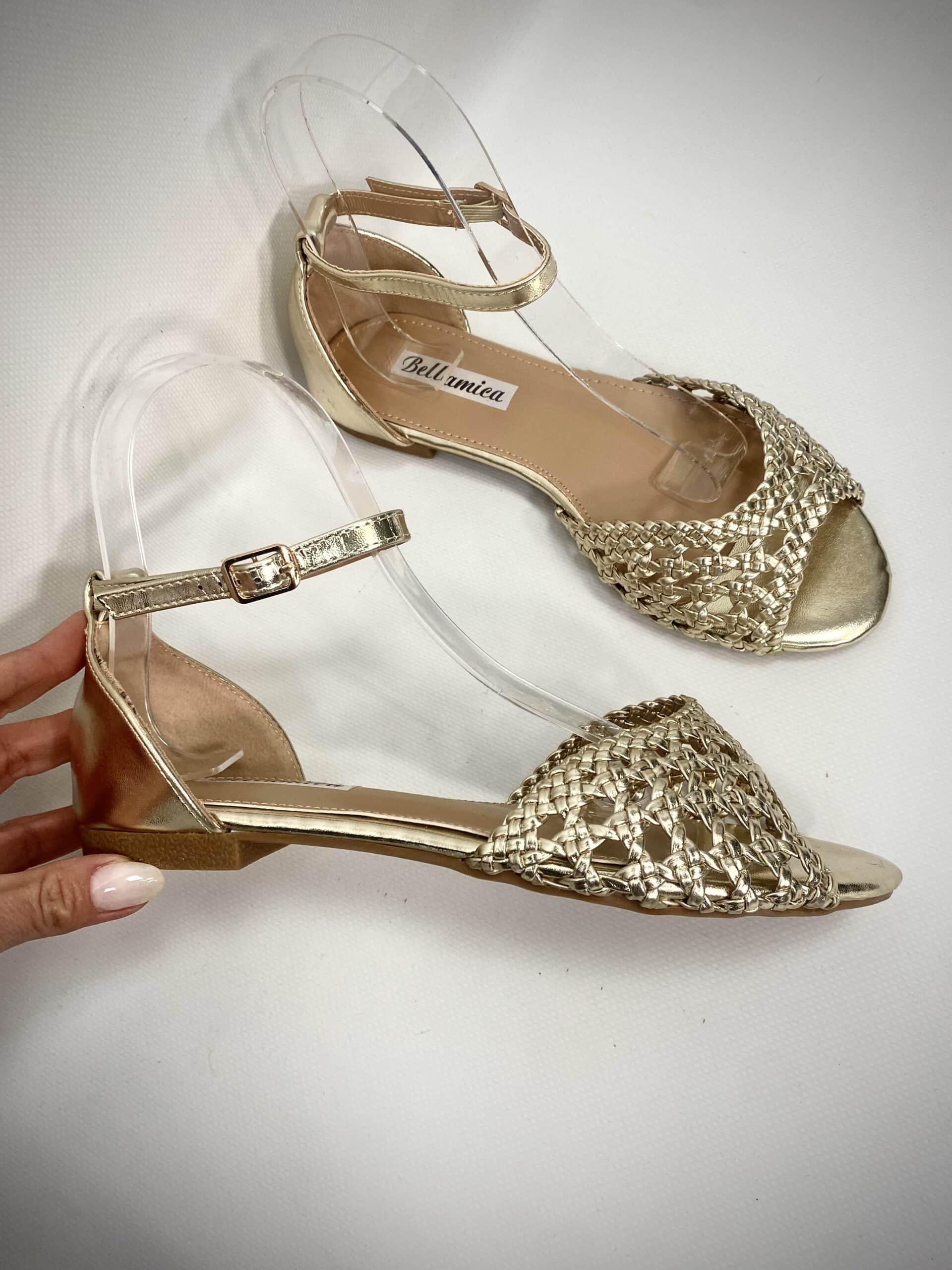 New Sandali Flat Rafia - Oro