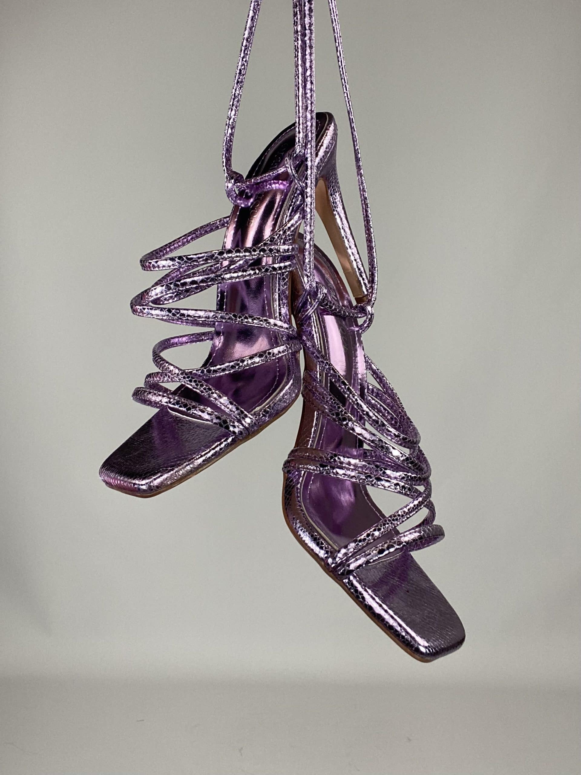 Sandali Snake Alla Schiava  - Lilla