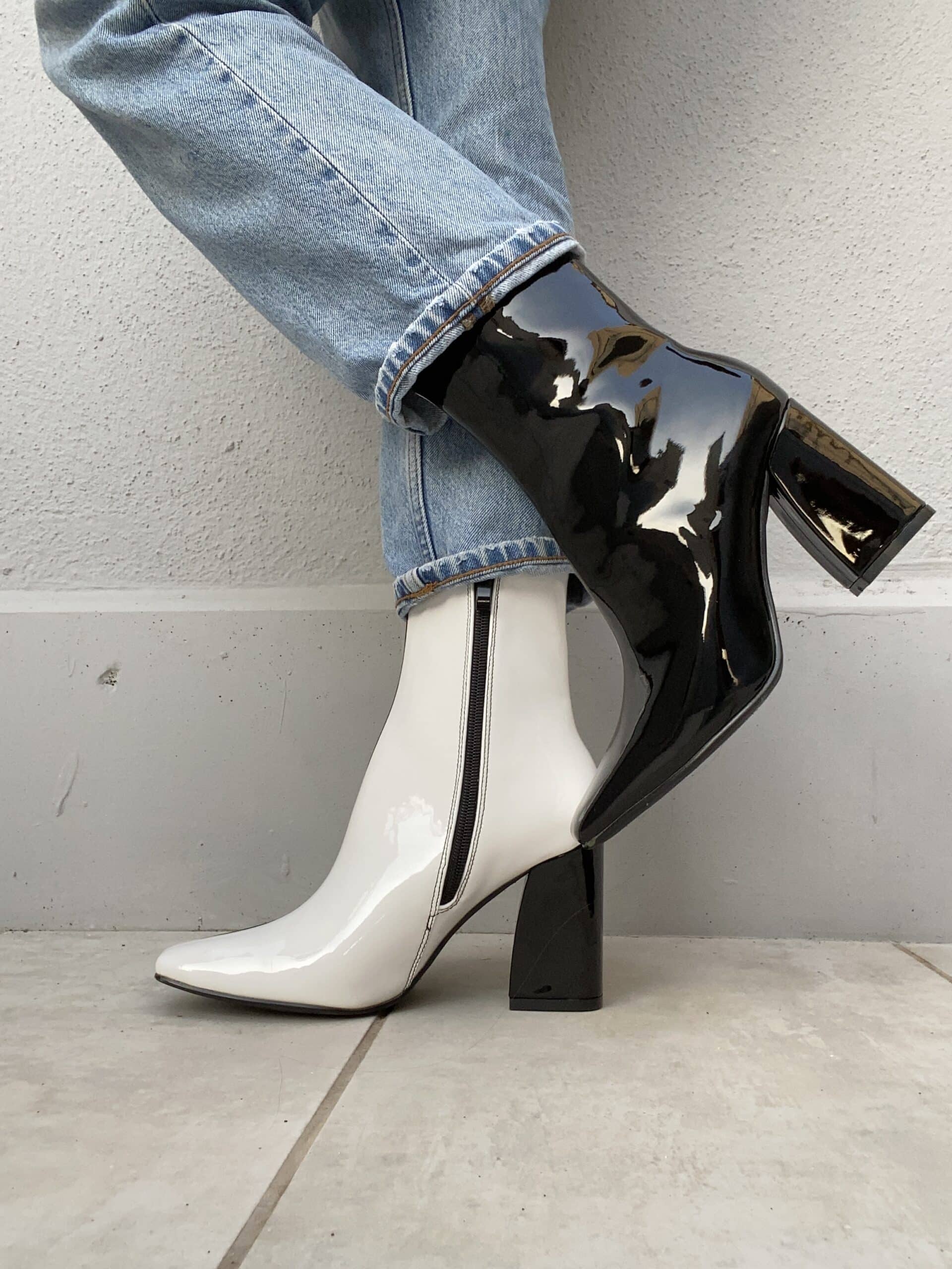 Stivaletto Bicolor - Bianco / Nero