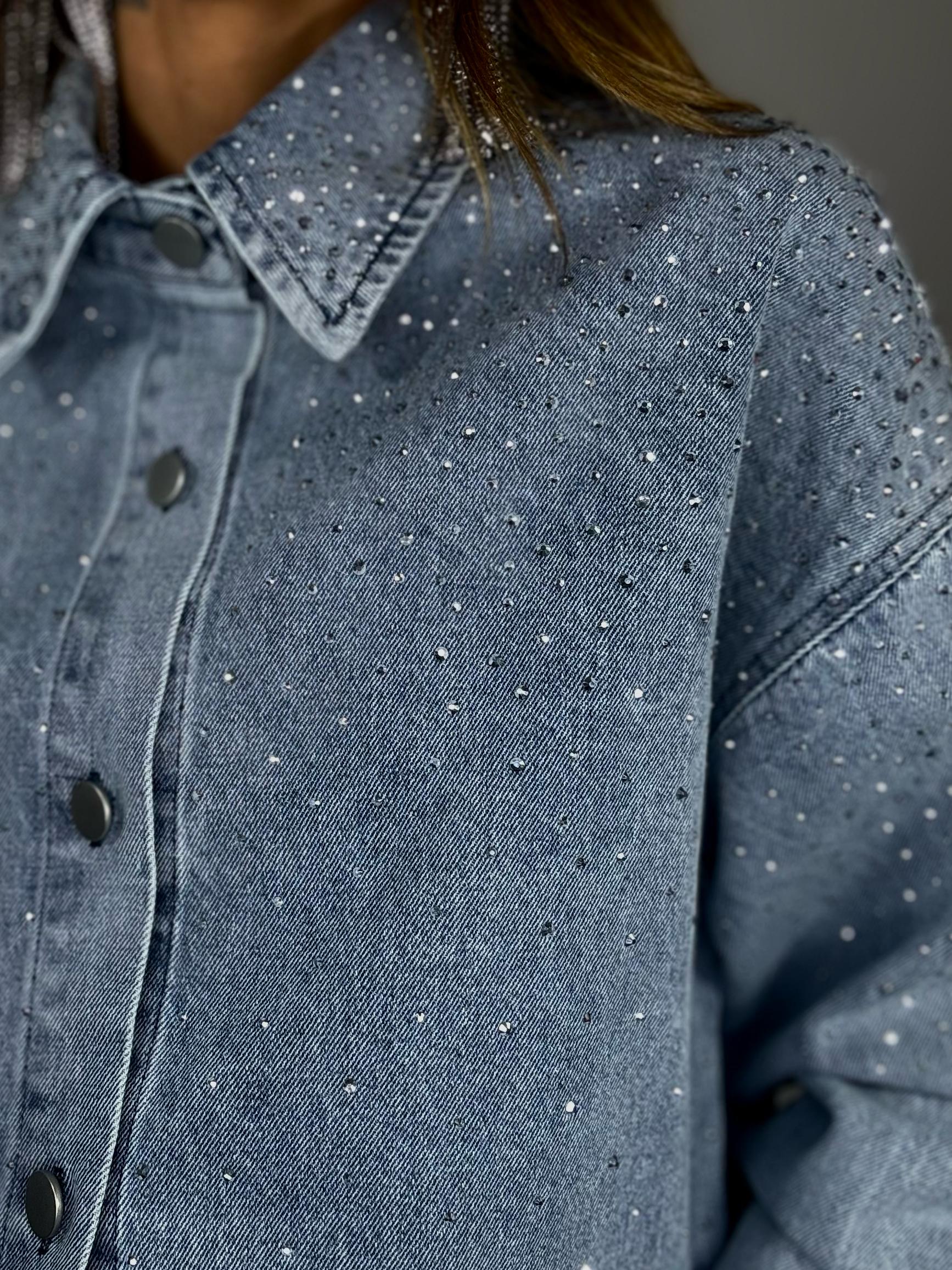 Camicia Jeans Strass - Denim chiaro