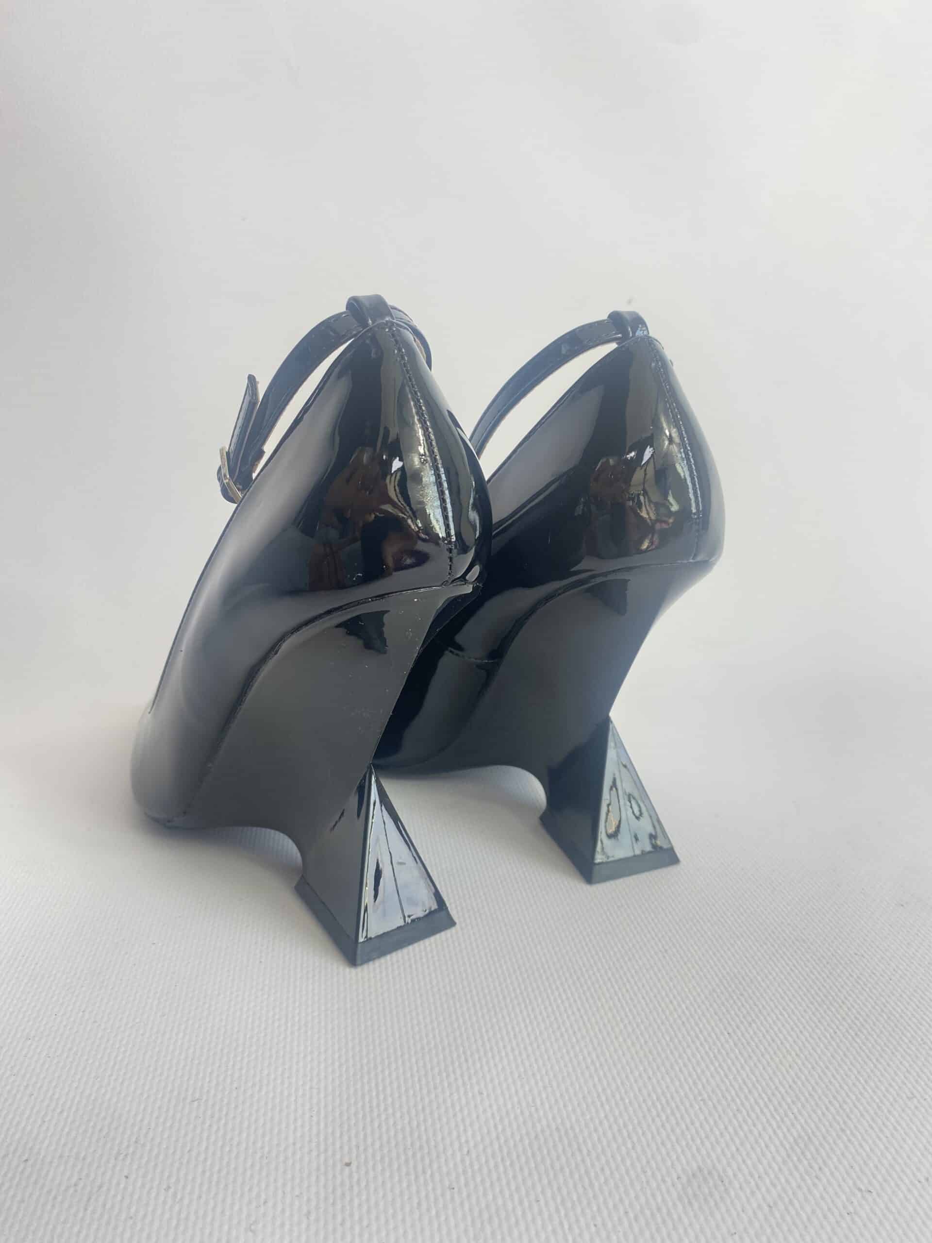 Decollete Tacco Scultoreo  - Vernice Nero