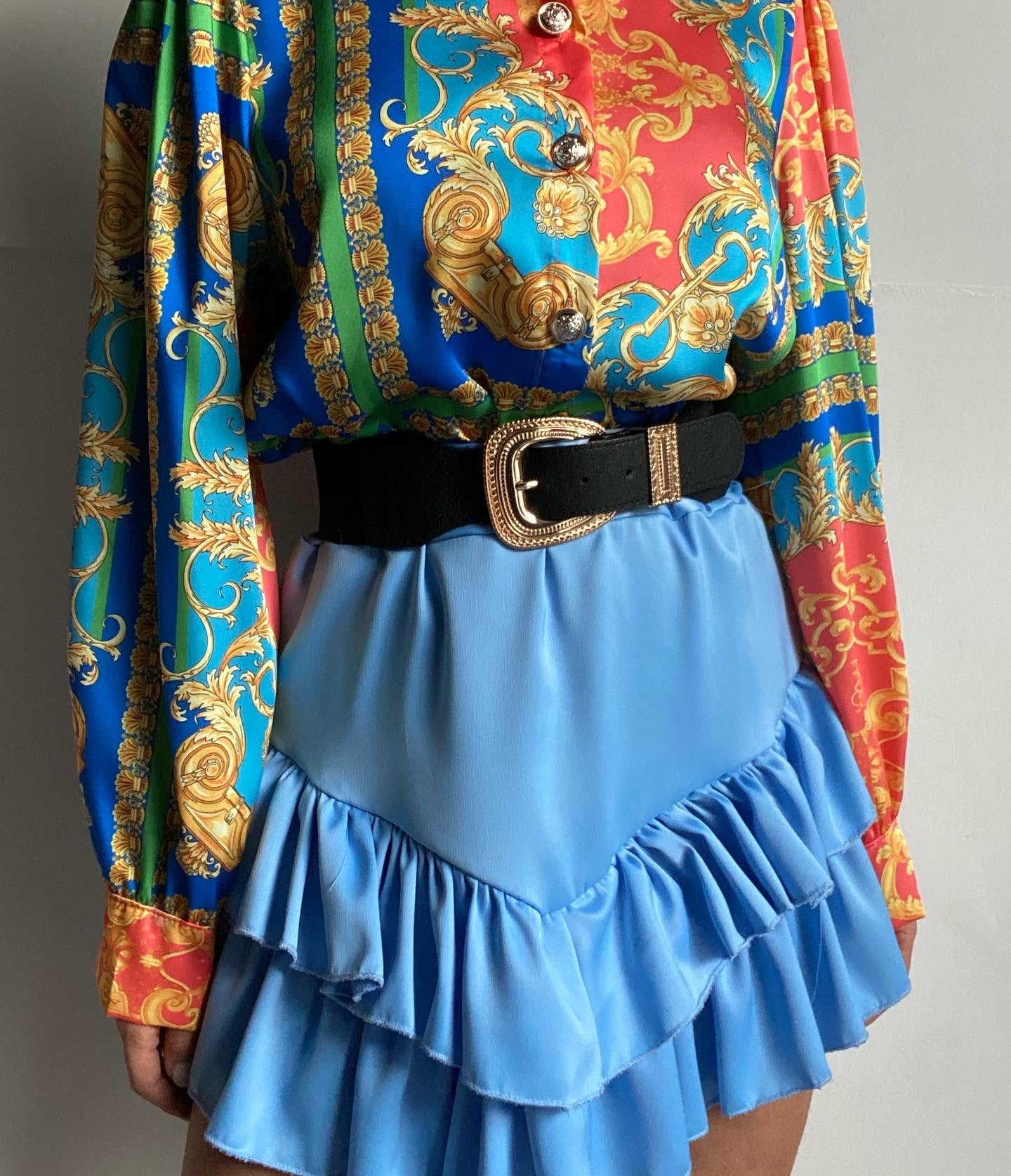 Mini Gonna Balze - Azzurro